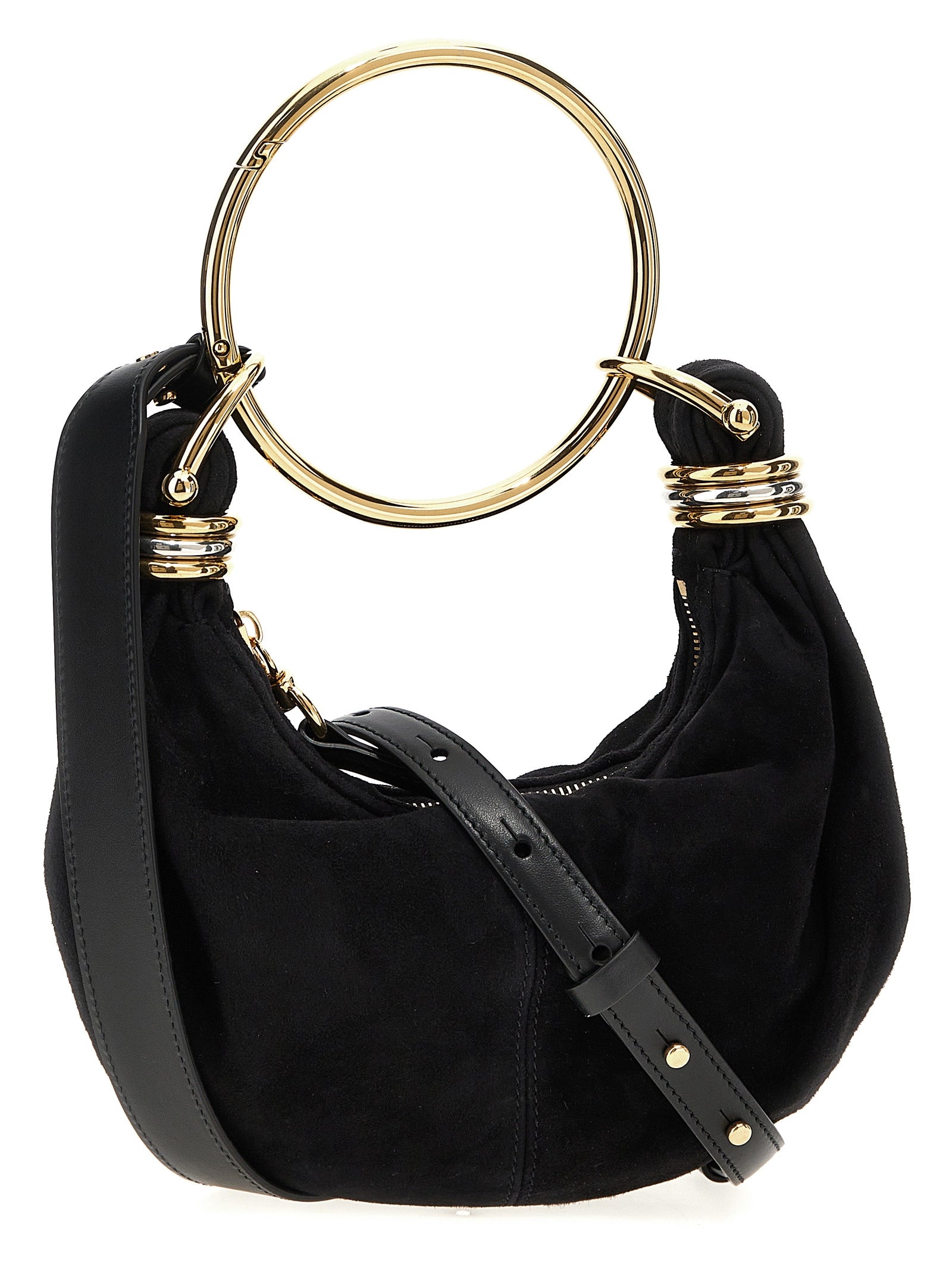 Chloé Black Bracelet Hobo Mini Leather Handbag