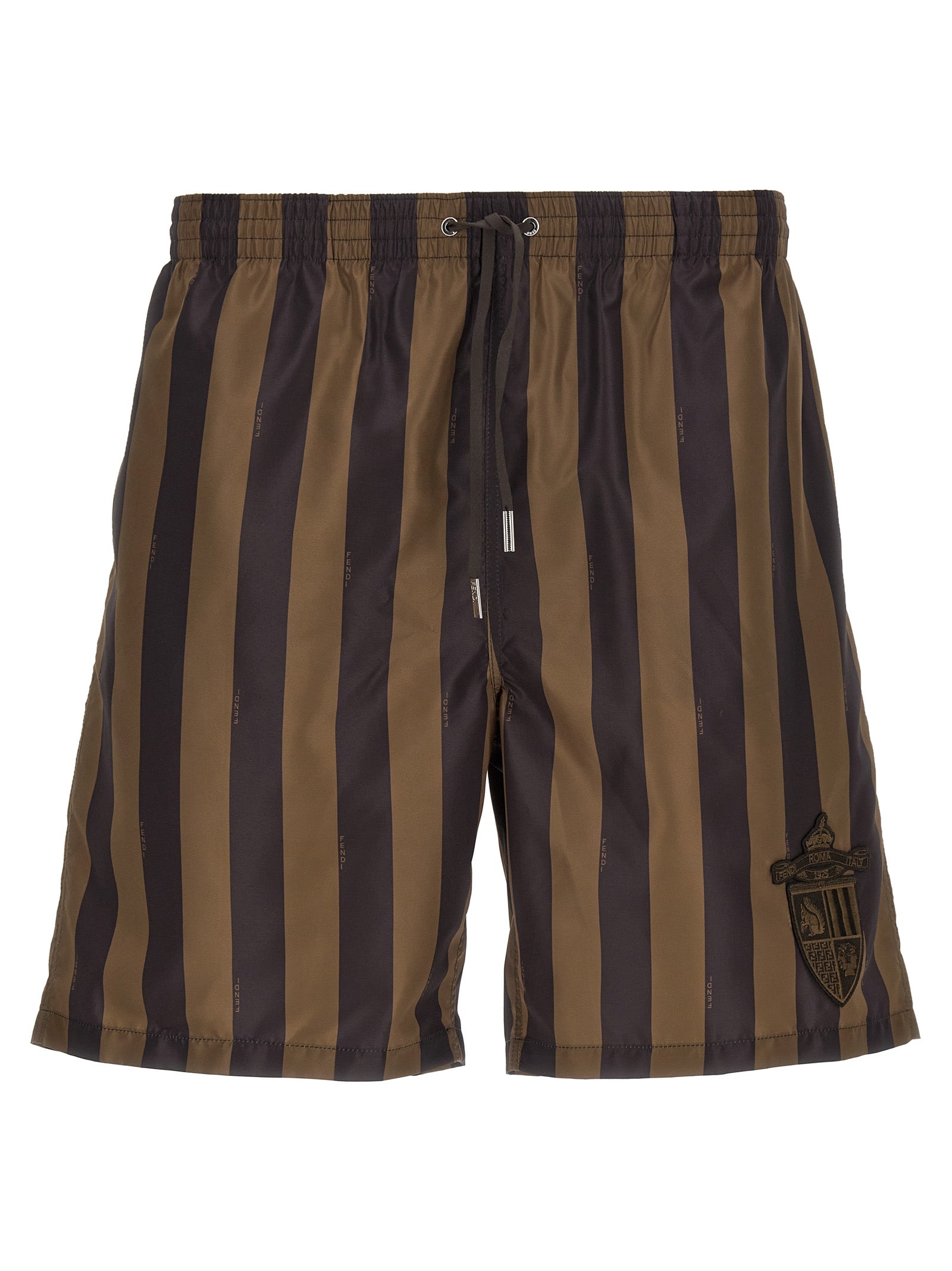 Fendi Brown Nylon Swim Shorts