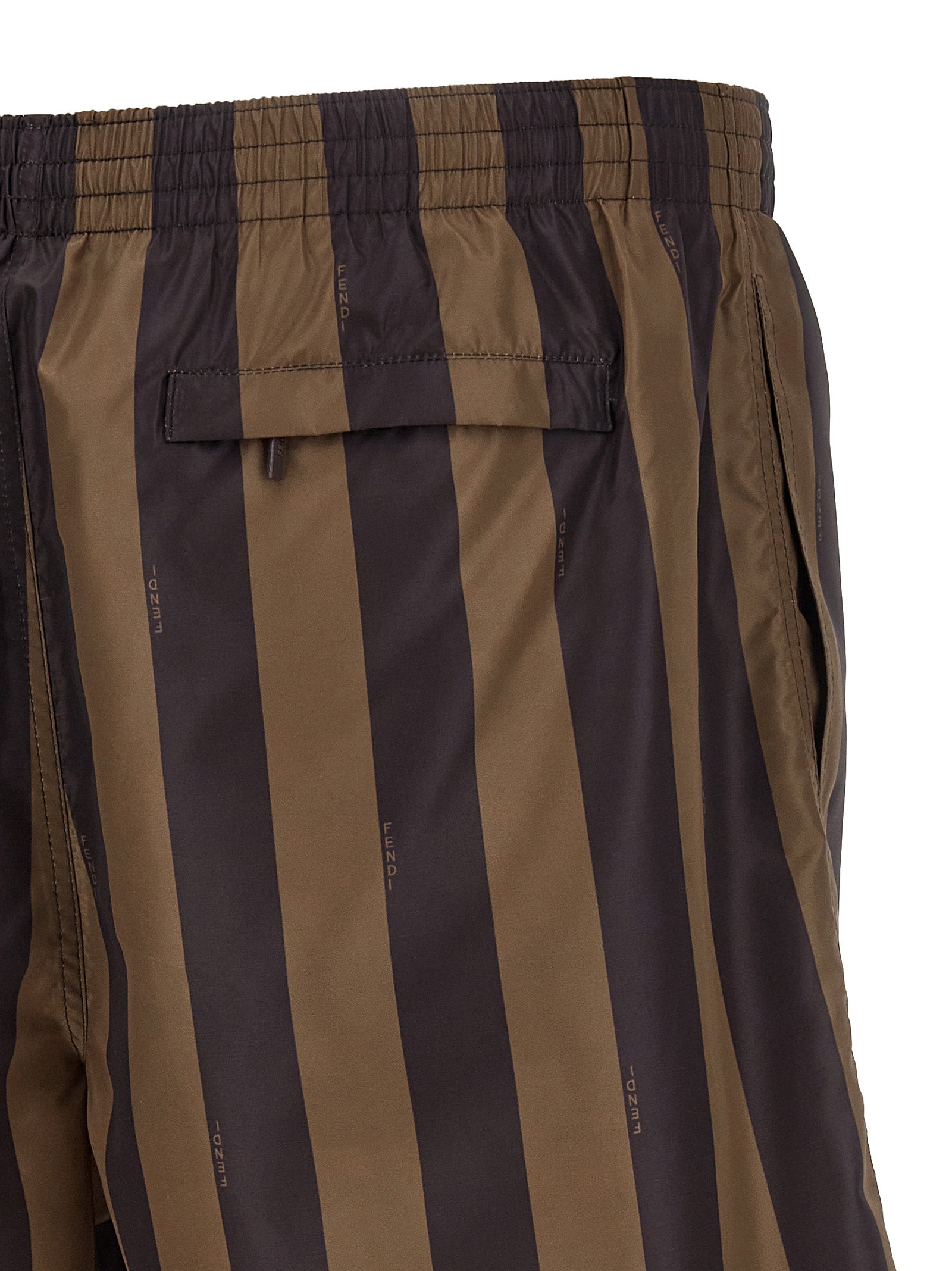 Fendi Brown Nylon Swim Shorts