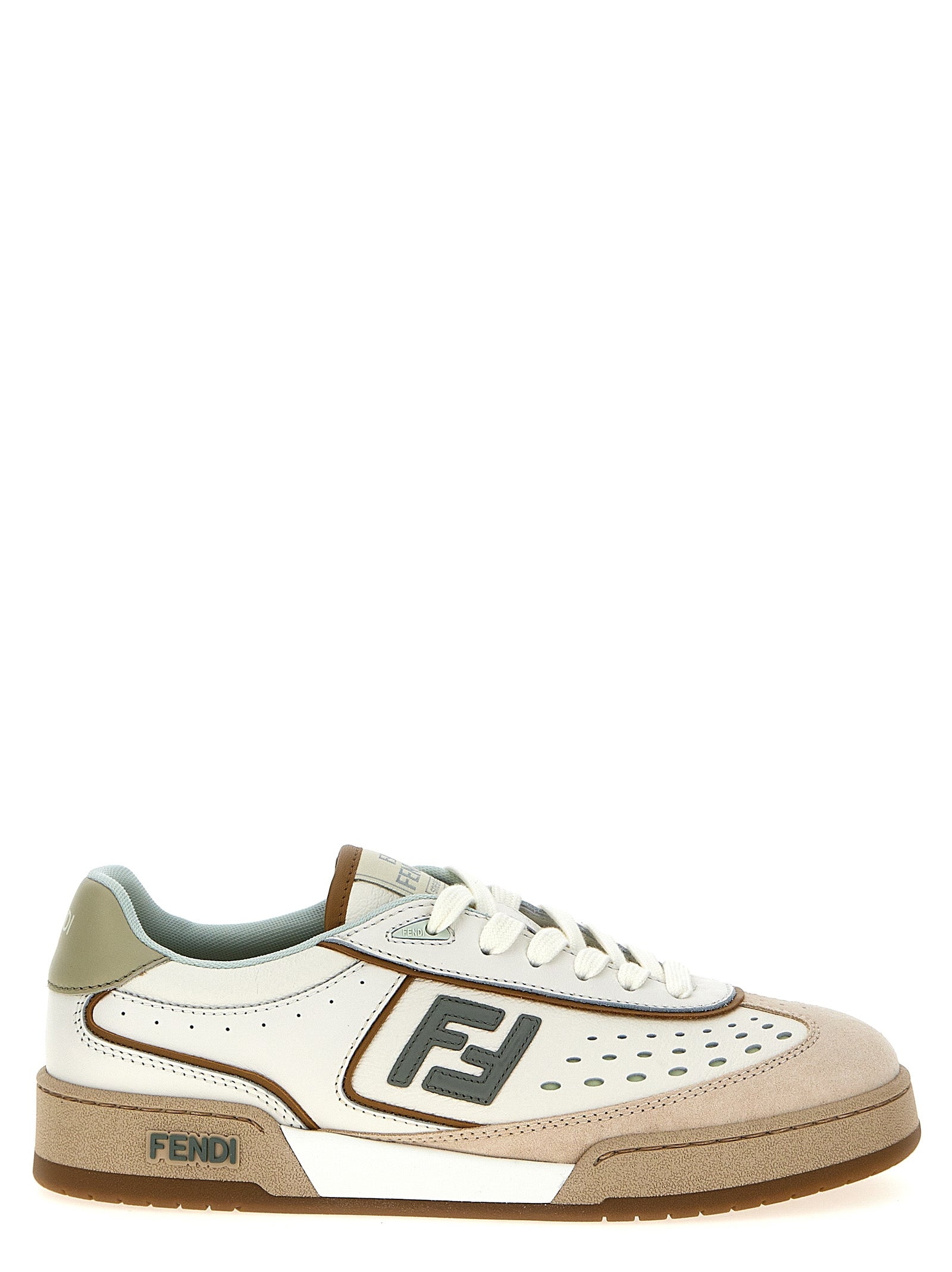 Fendi Beige Fendi Match Leather Sneakers