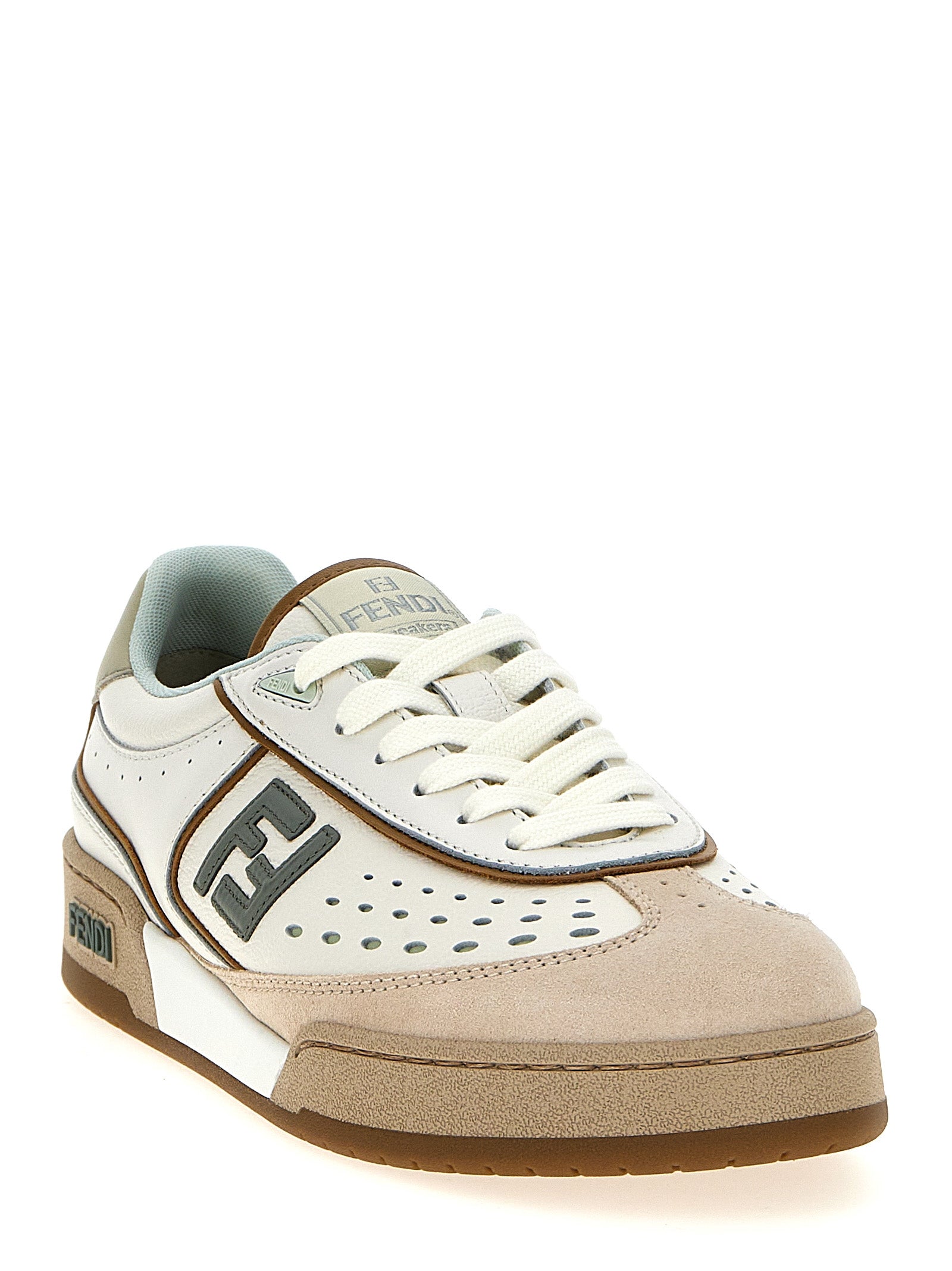 Fendi Beige Fendi Match Leather Sneakers