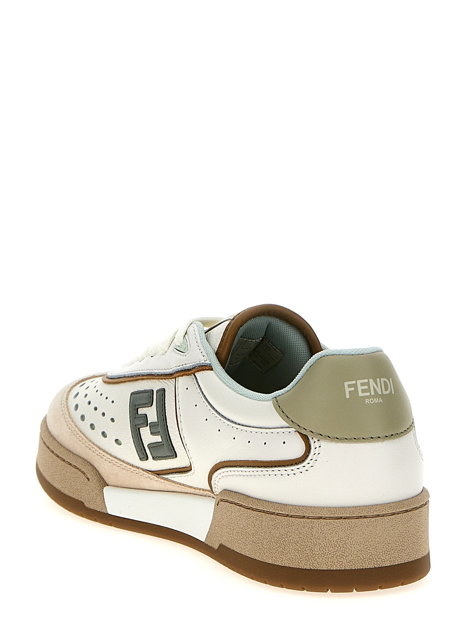 Fendi Beige Fendi Match Leather Sneakers