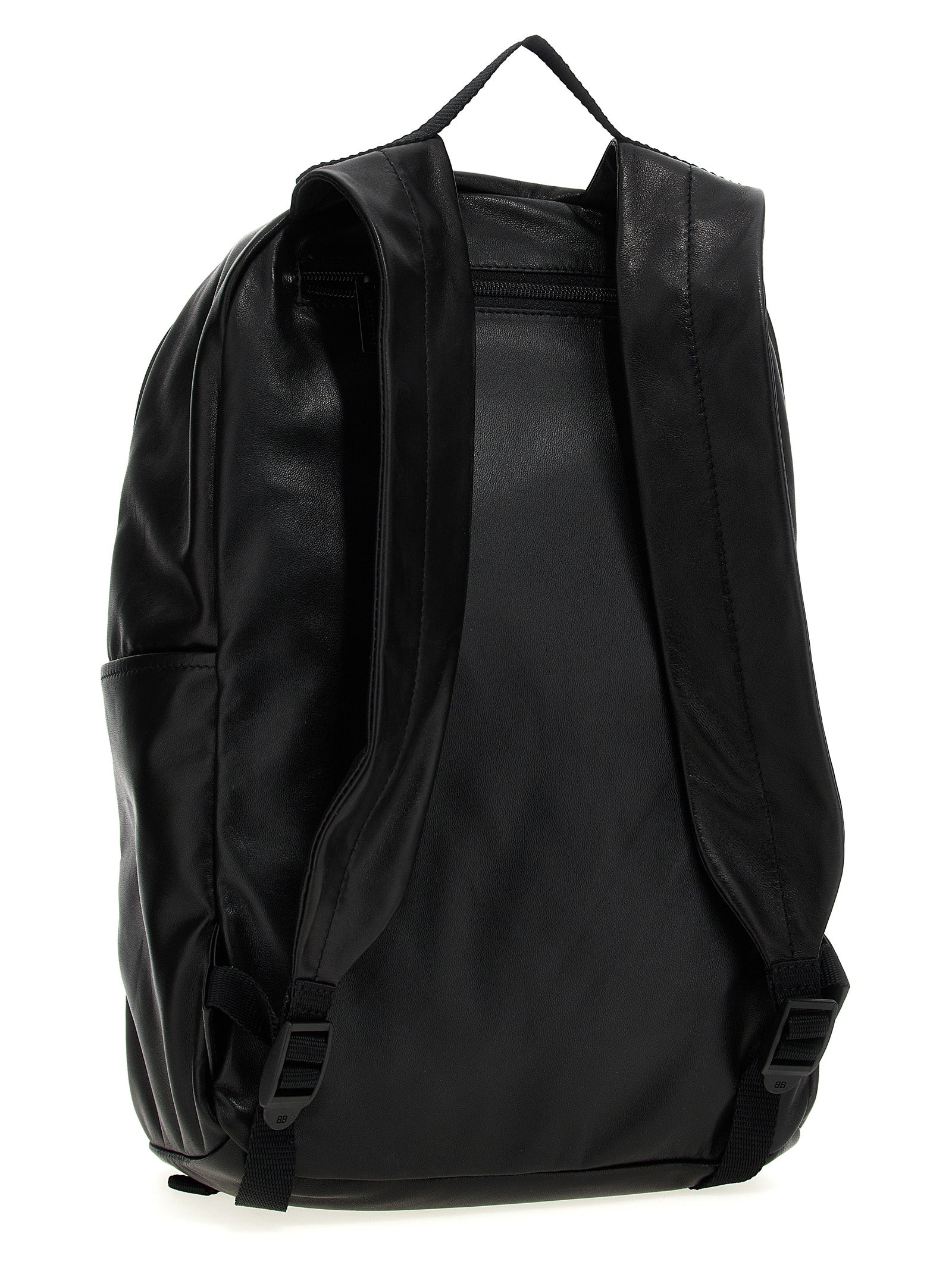 Balenciaga White Black Lambskin Backpack