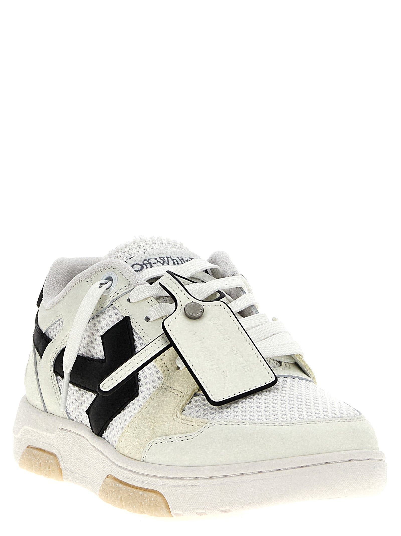 Off-White White Black Slim Out Of Office Leather Sneakers