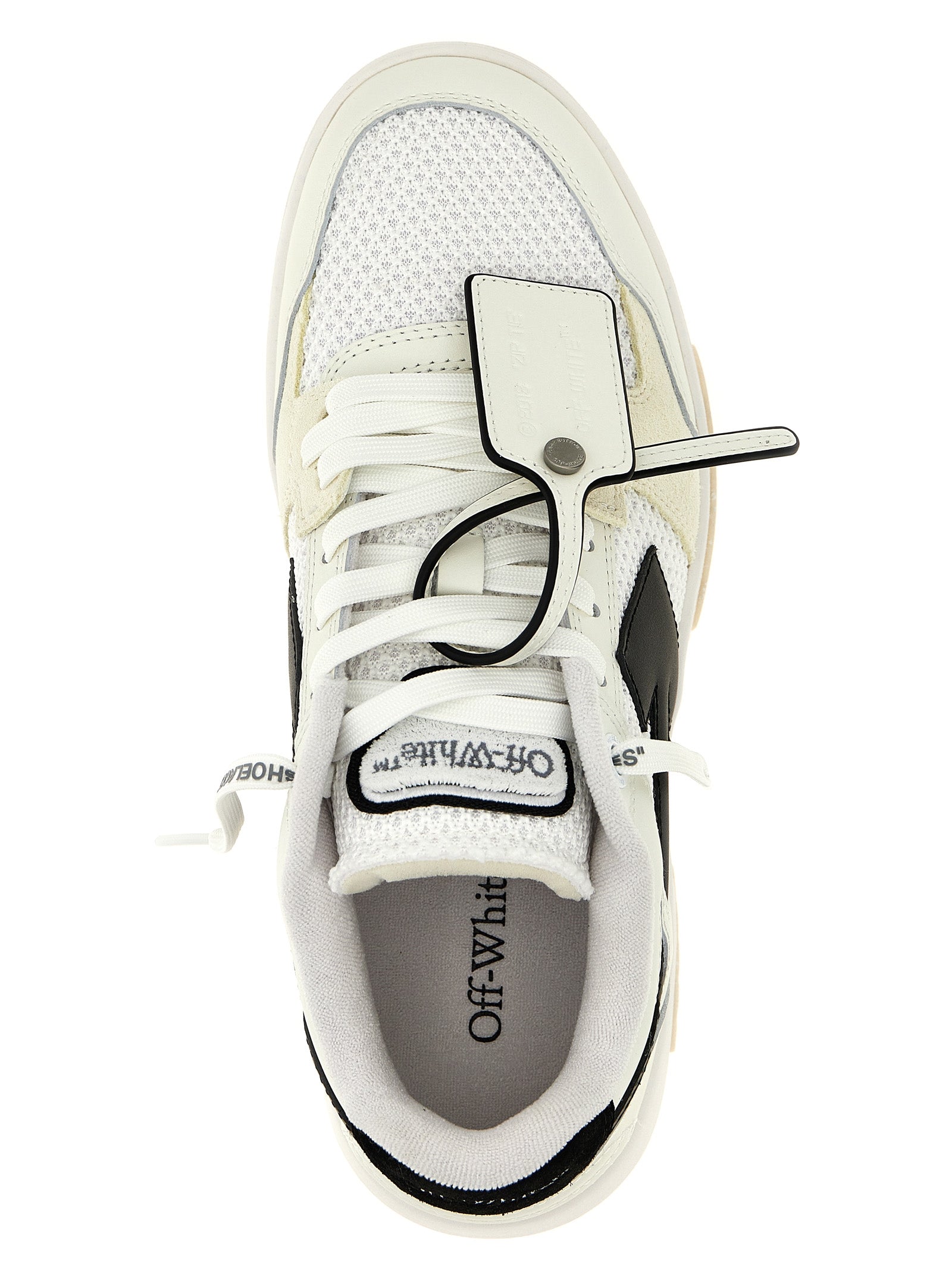 Off-White White Black Slim Out Of Office Leather Sneakers