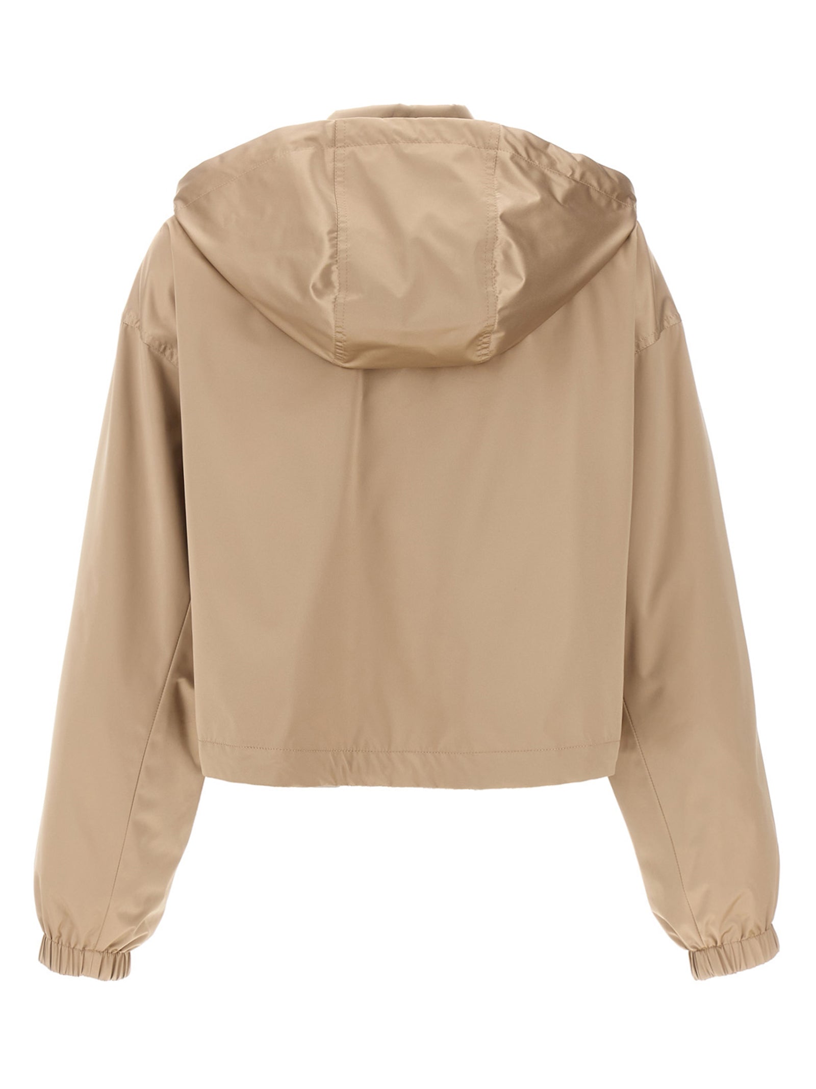 Fendi Brown Tech Silk Shell Jacket