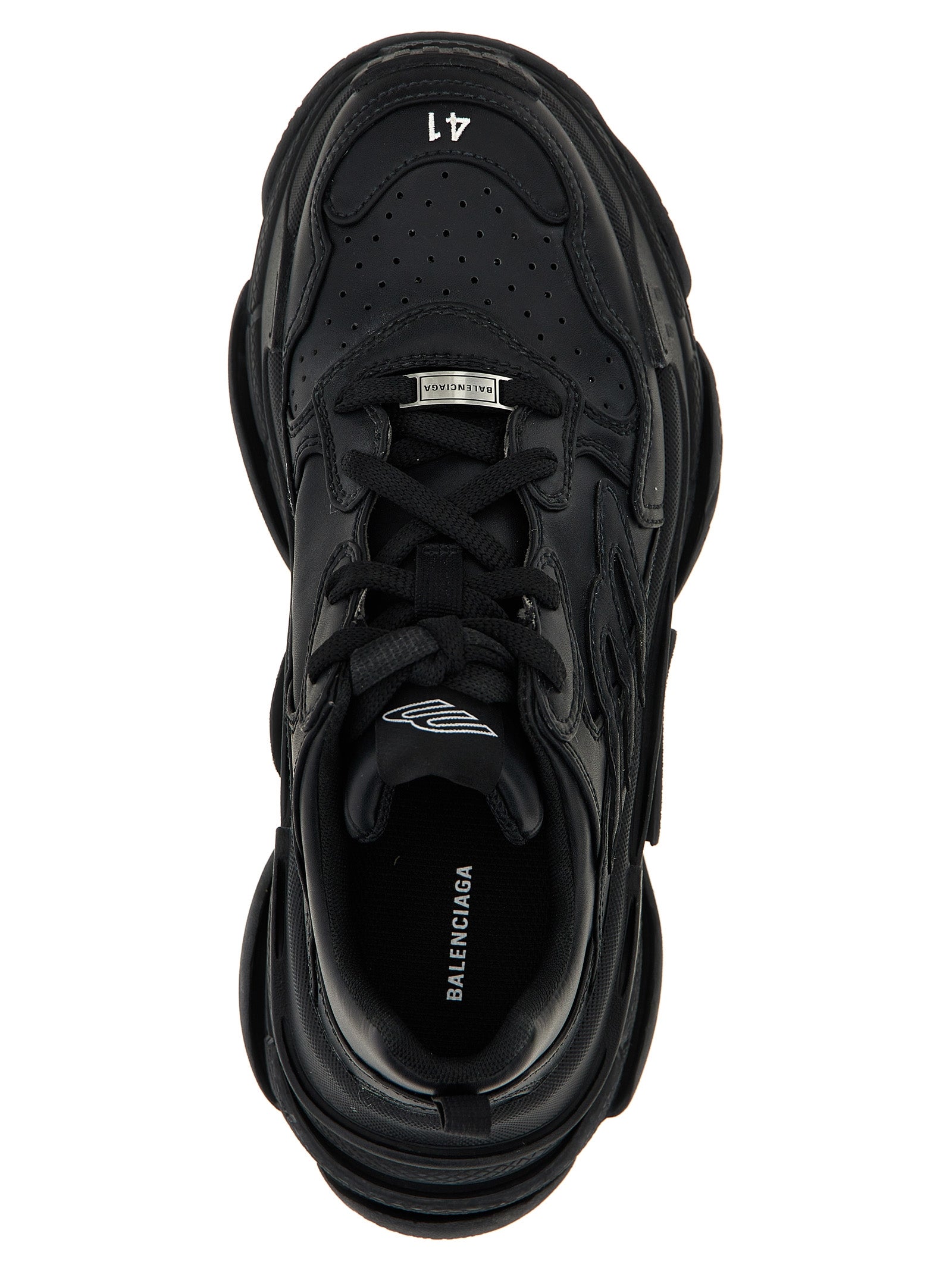 Baskets athlétiques Balenciaga noires en polyéthylène