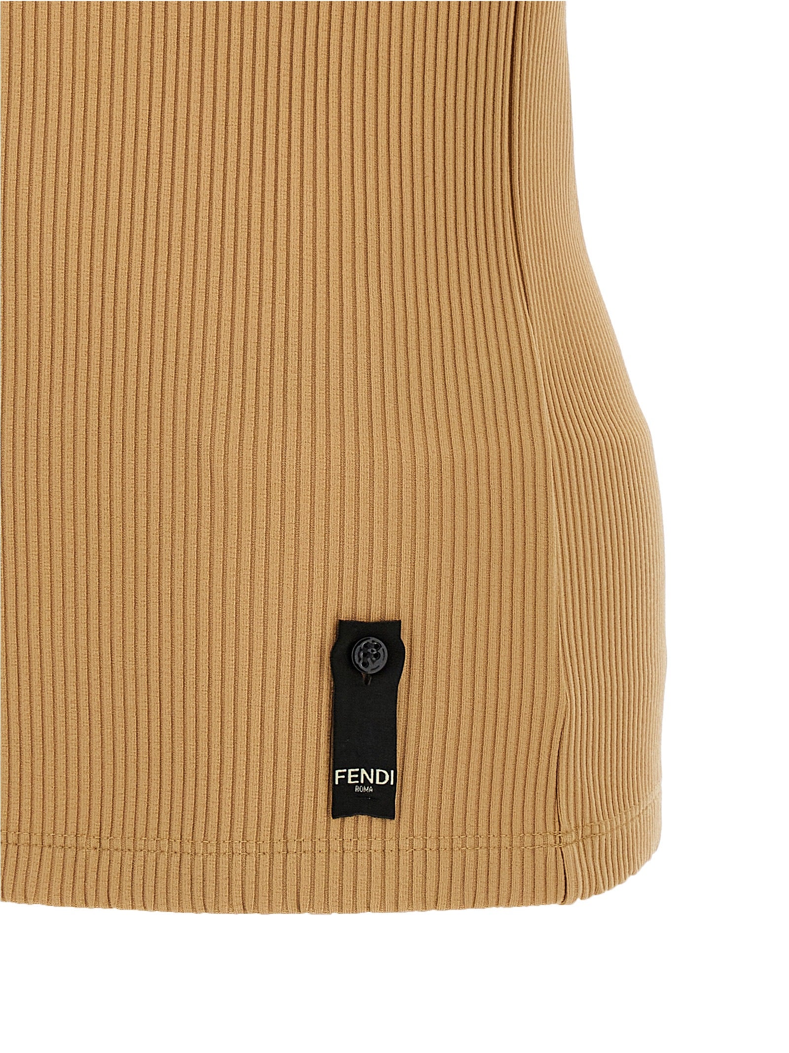 Fendi Beige Nylon Tank Top