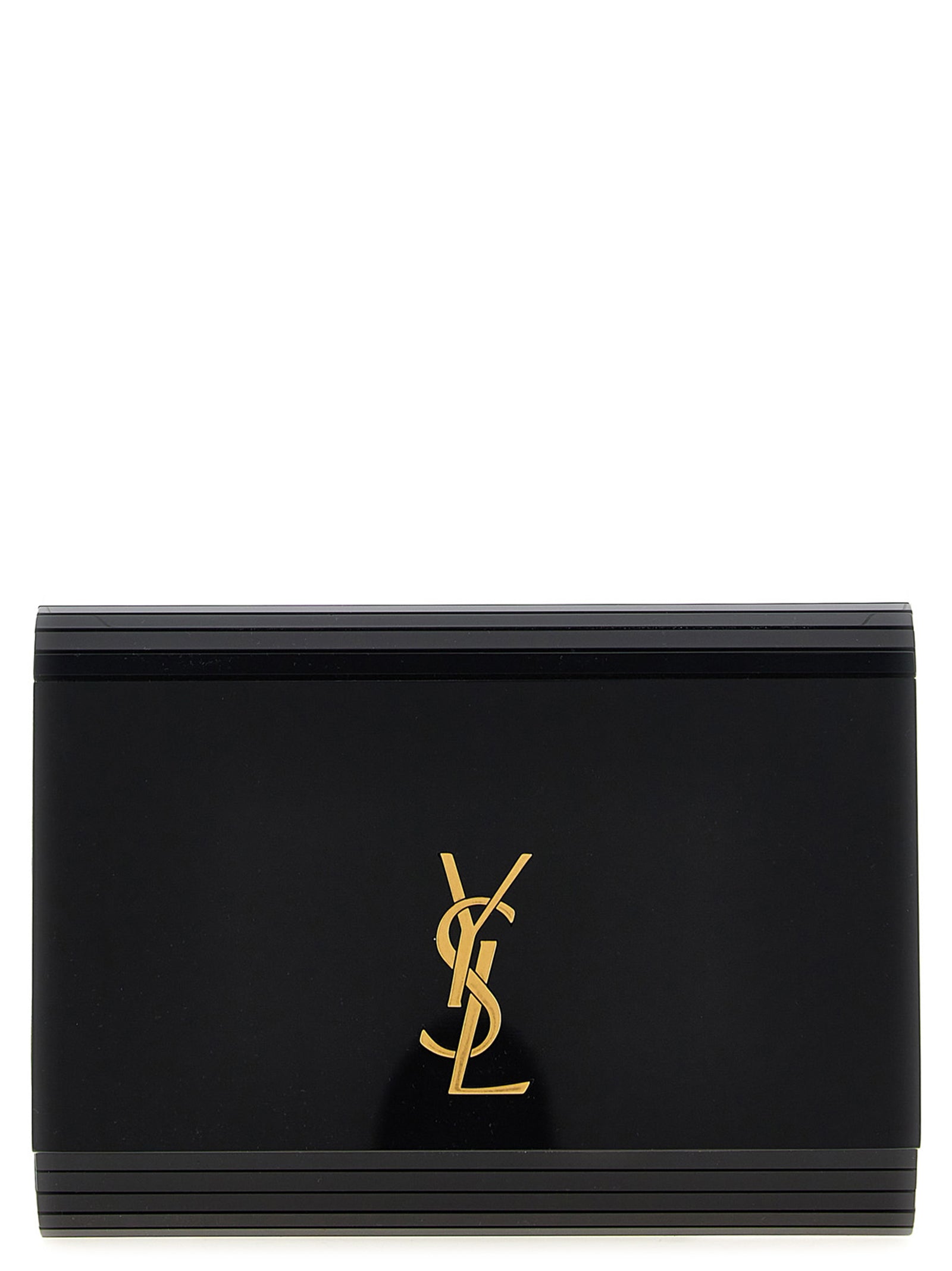 Saint Laurent Black Minaudière Vicky Plexiglass Crossbody Bag