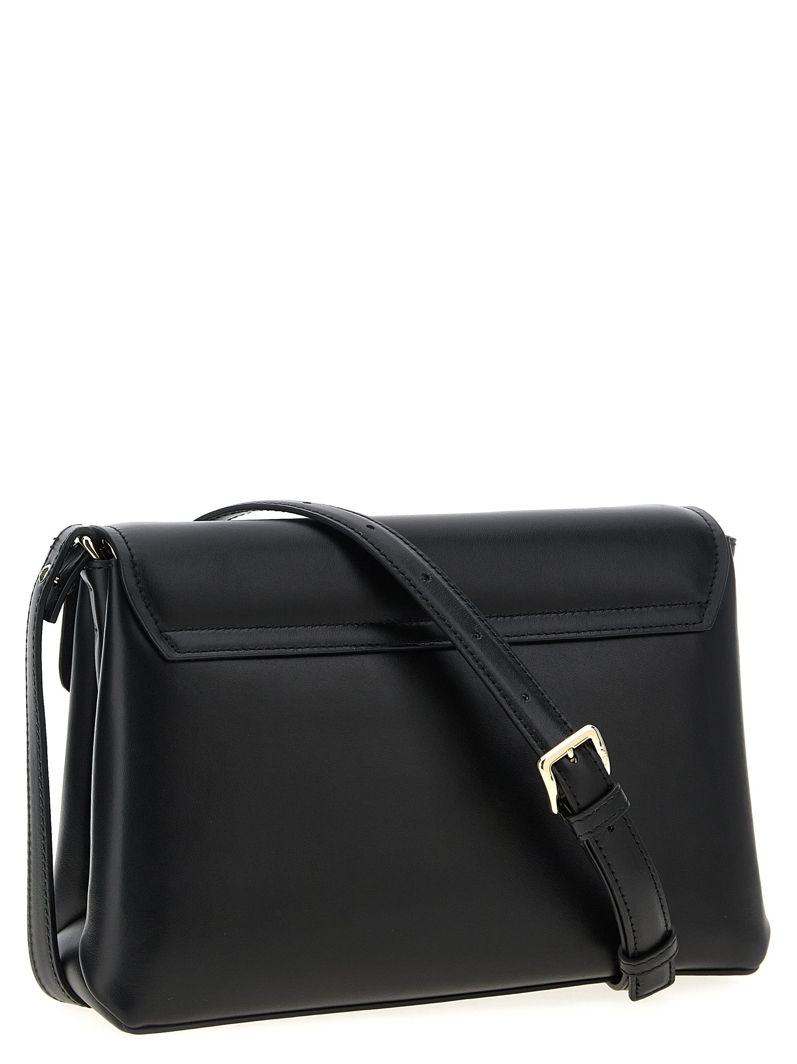 Furla Black Meridiana Leather Shoulder Bag