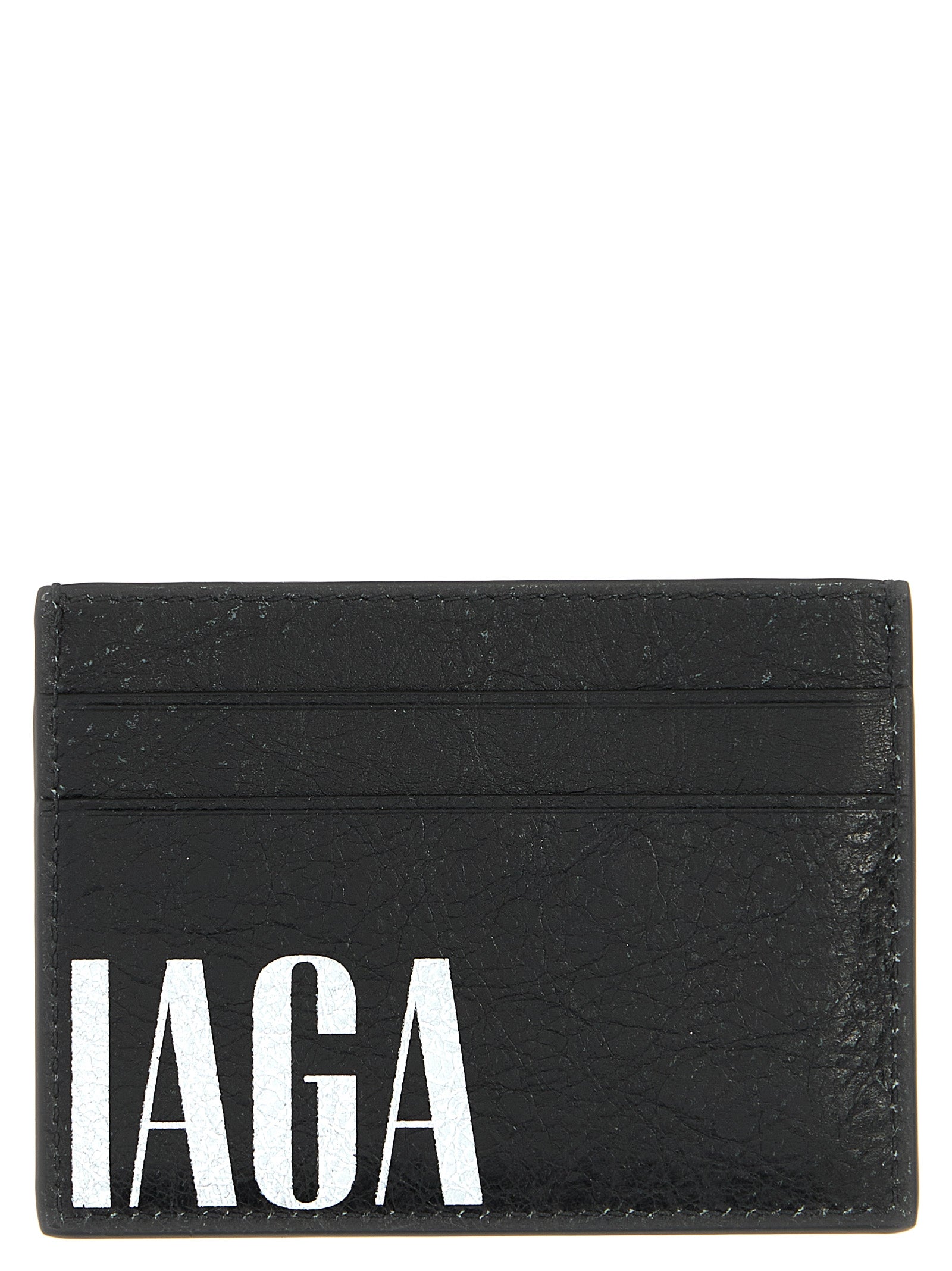 Balenciaga White Black Arena Lambskin Cardholder