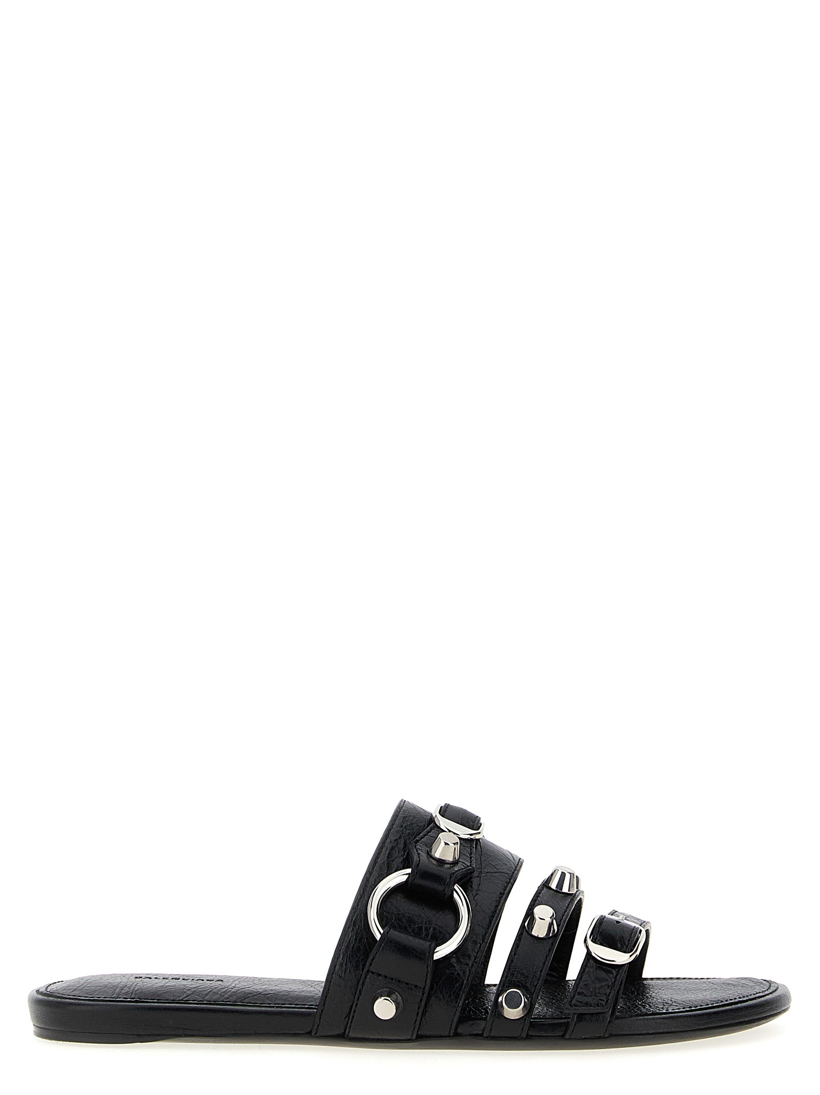 Balenciaga Black Arena City Lambskin Slides