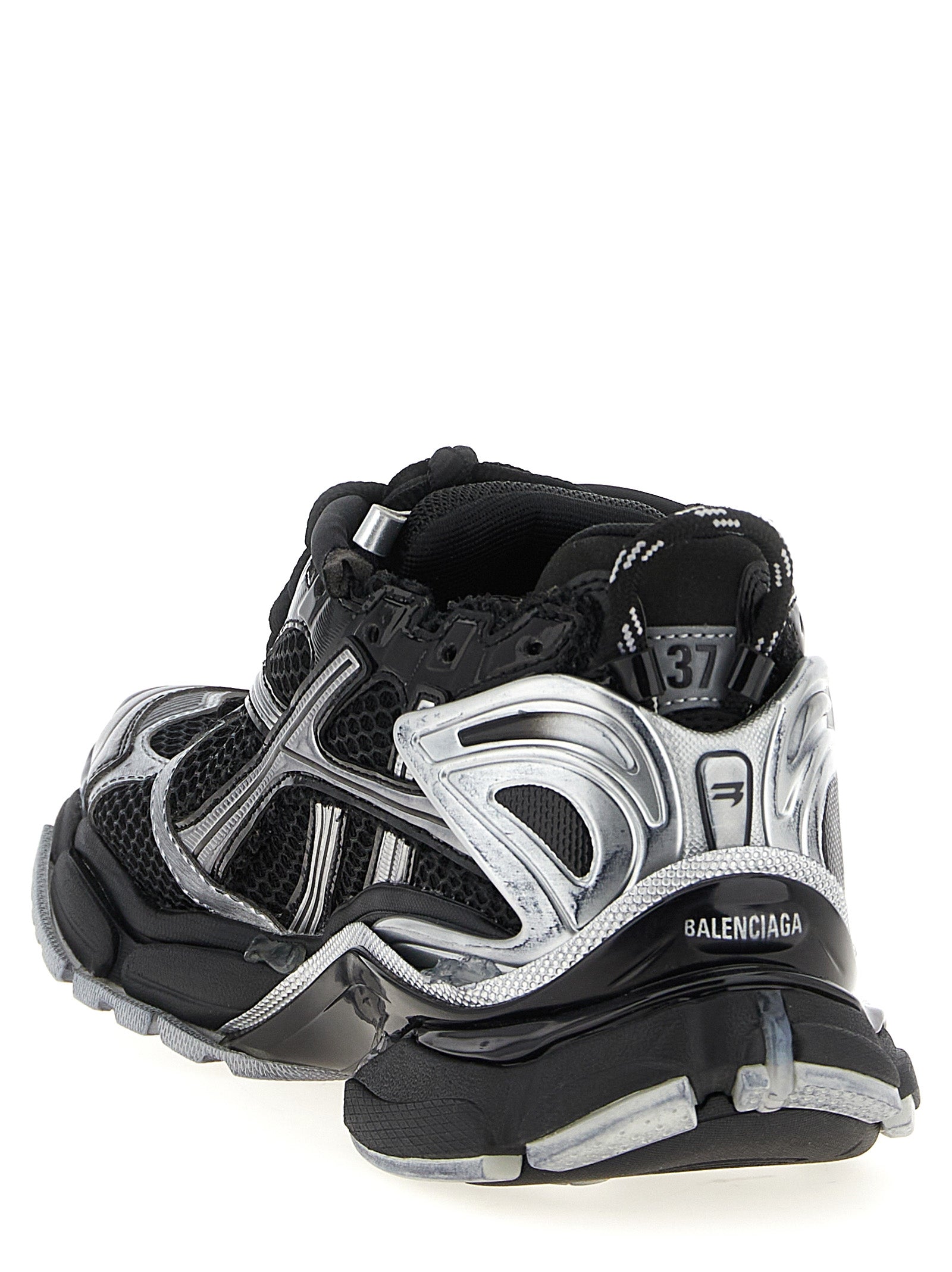 Balenciaga Black Runner Synthetic Athletic Sneakers