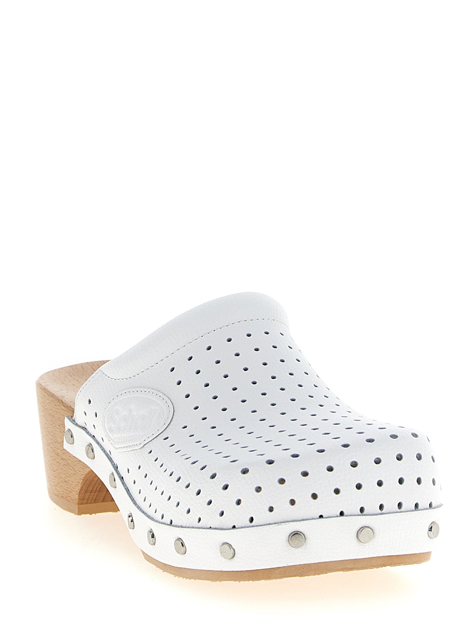 Balenciaga White Clog Leather Shoes