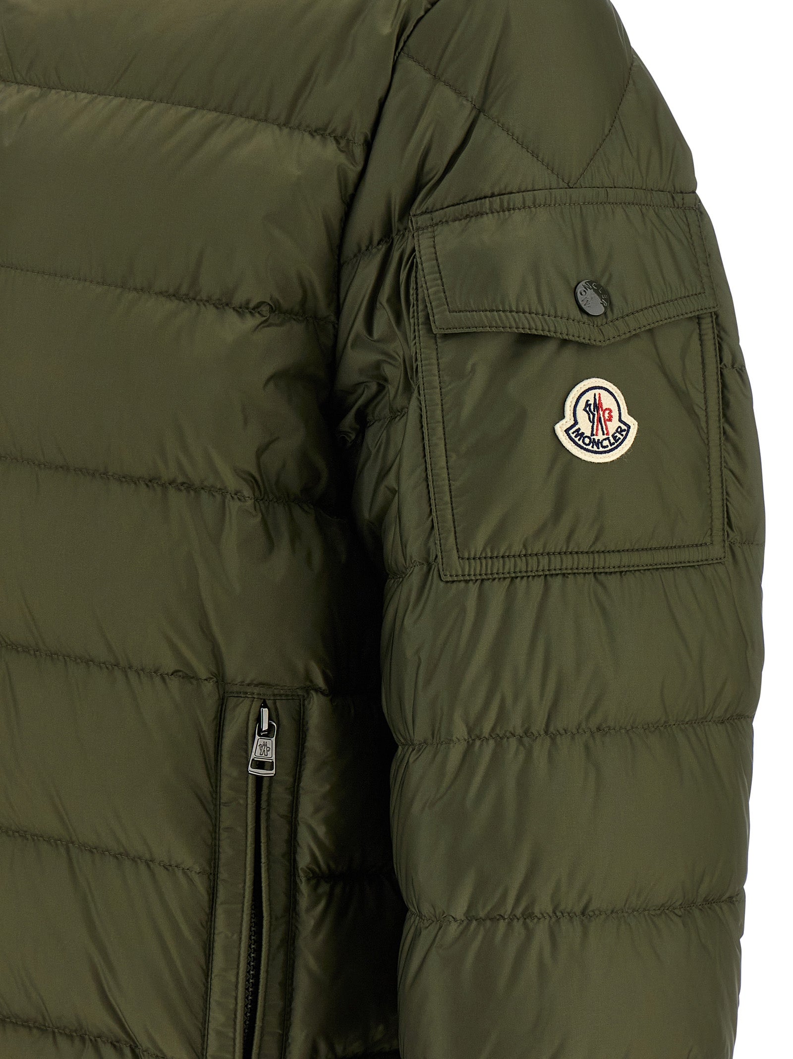 Moncler Green Najan Nylon Full-Length Jacket