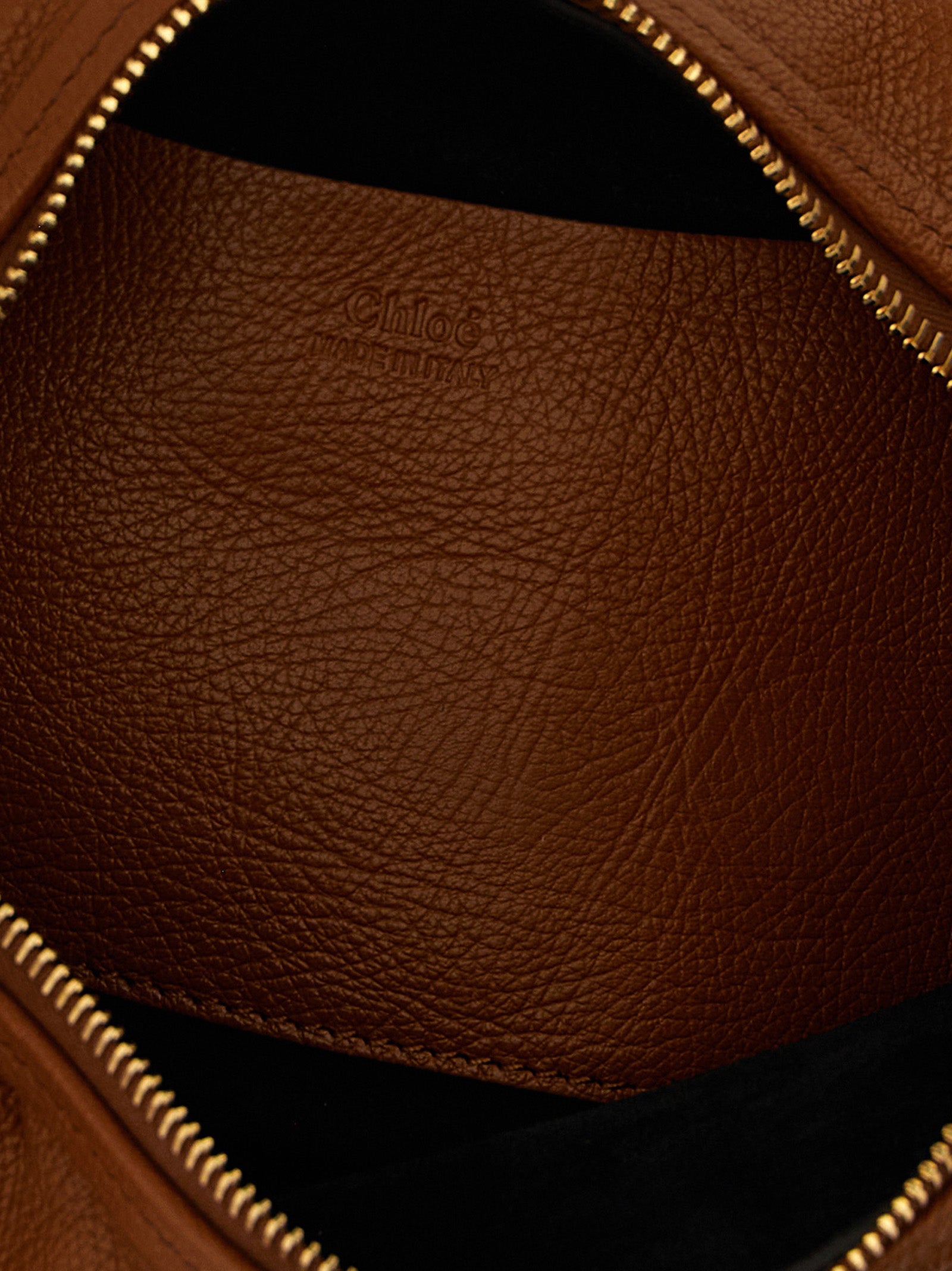 Chloé Brown Bracelet Hobo Small Handbag Calf Leather