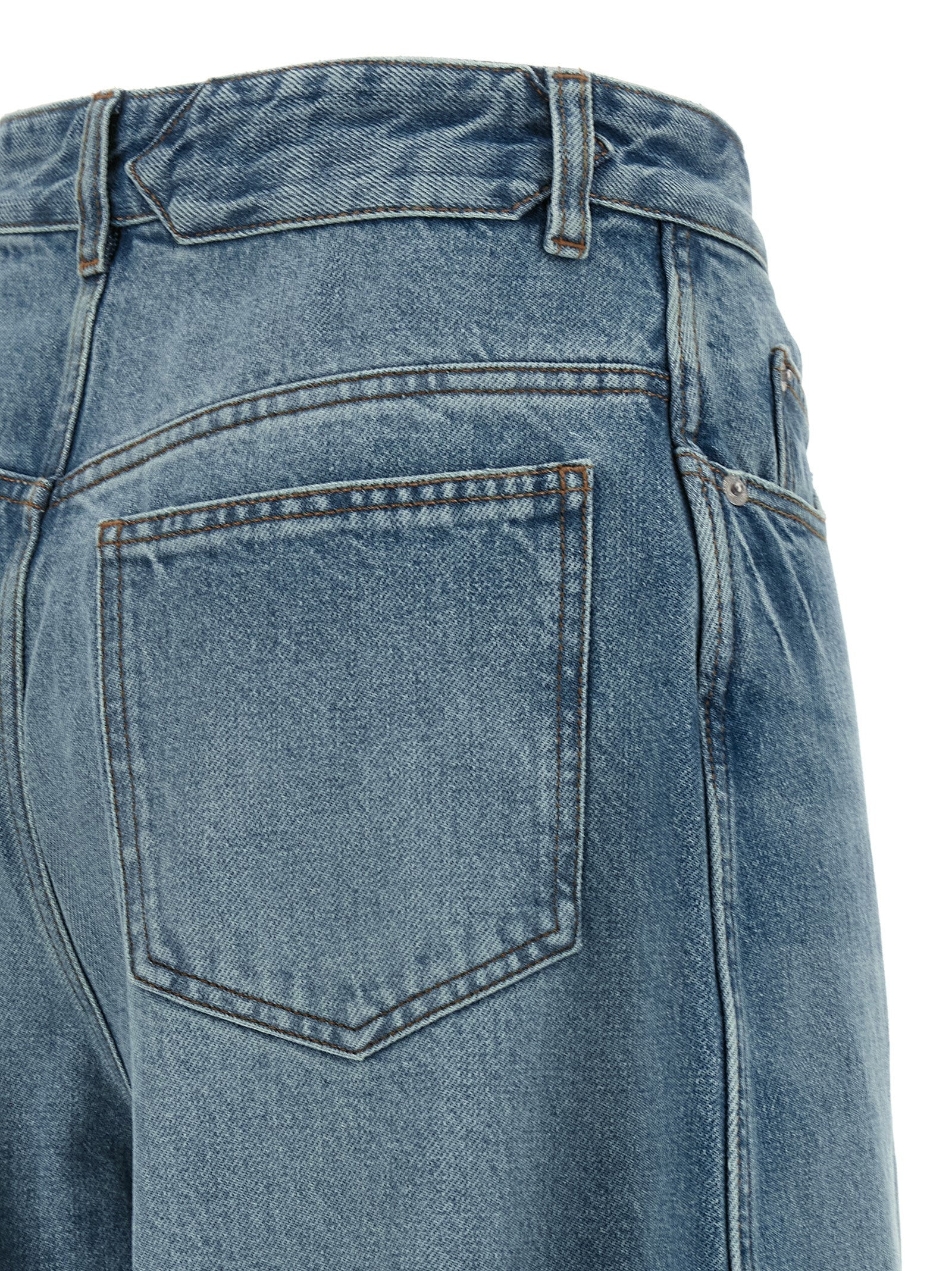 Jacquemus Light Blue Le De-Nimes Ovalo High-Waisted Cotton Jeans