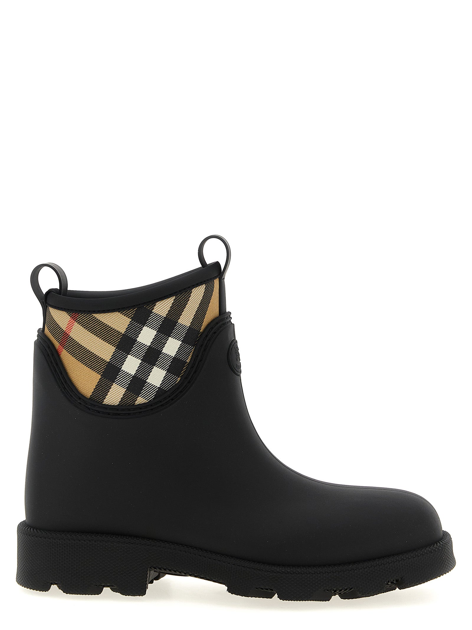 Burberry Black Marsh Stamp Synthetic Nylon Ankle Boots