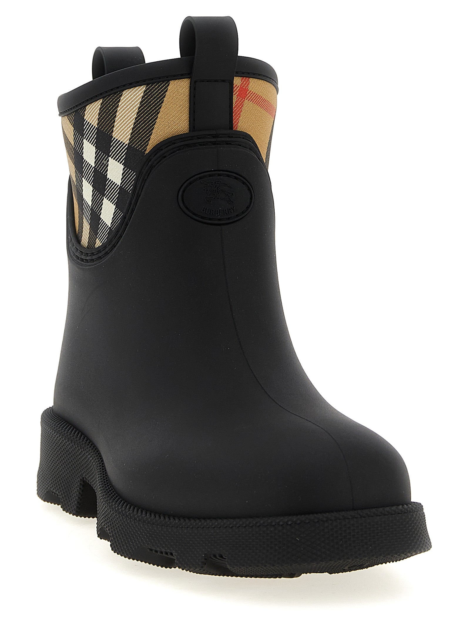 Burberry Black Marsh Stamp Synthetic Nylon Ankle Boots