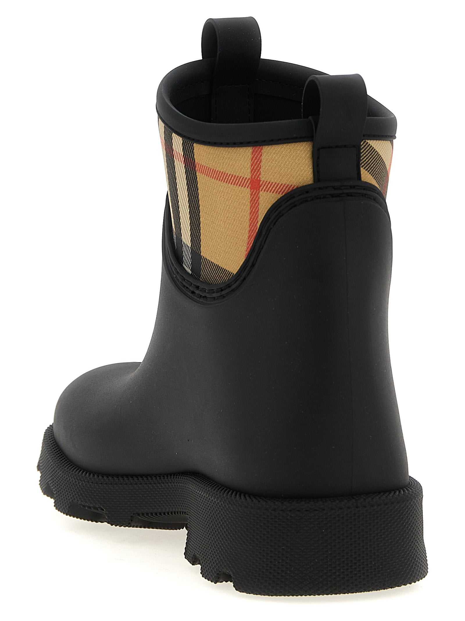 Burberry Black Marsh Stamp Synthetic Nylon Ankle Boots