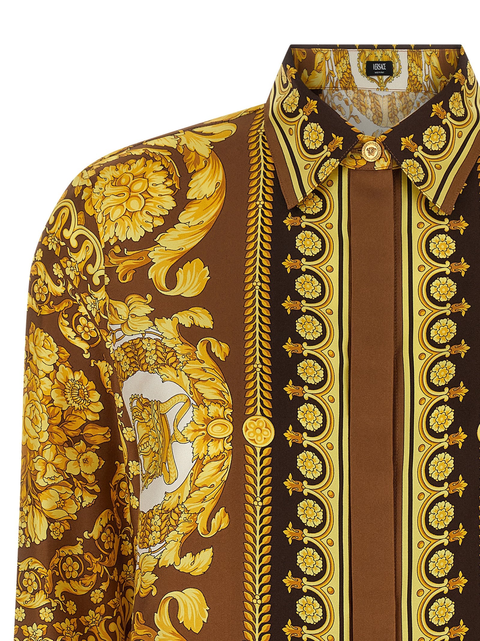 Versace Gold Barocco Silk Blouse