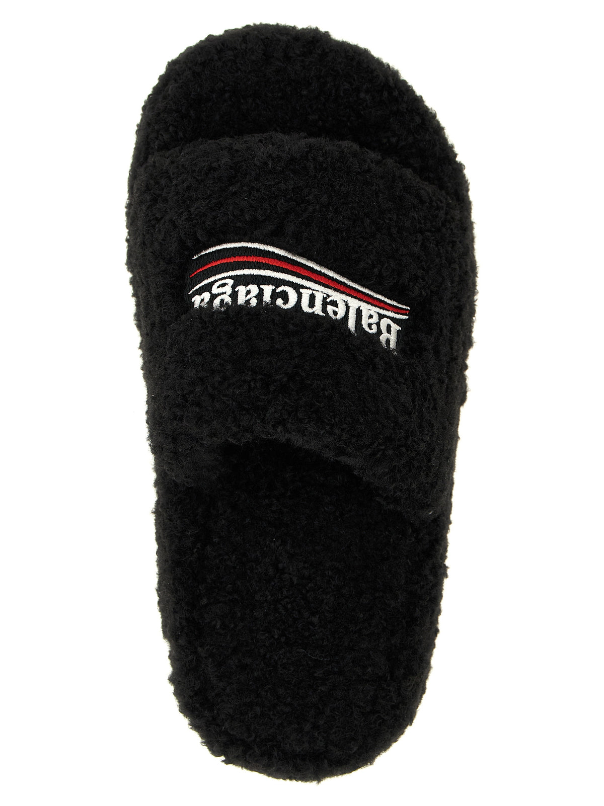 Balenciaga Black Polyester Slides