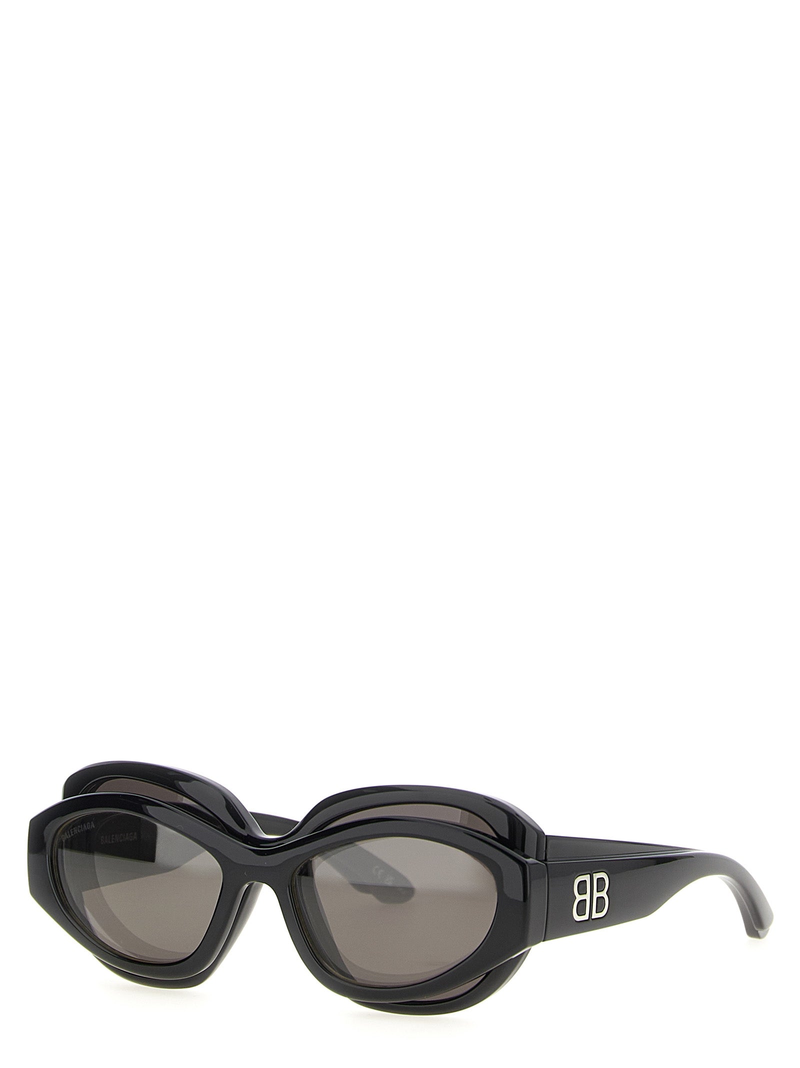 Lunettes de soleil Balenciaga noires en polyamide