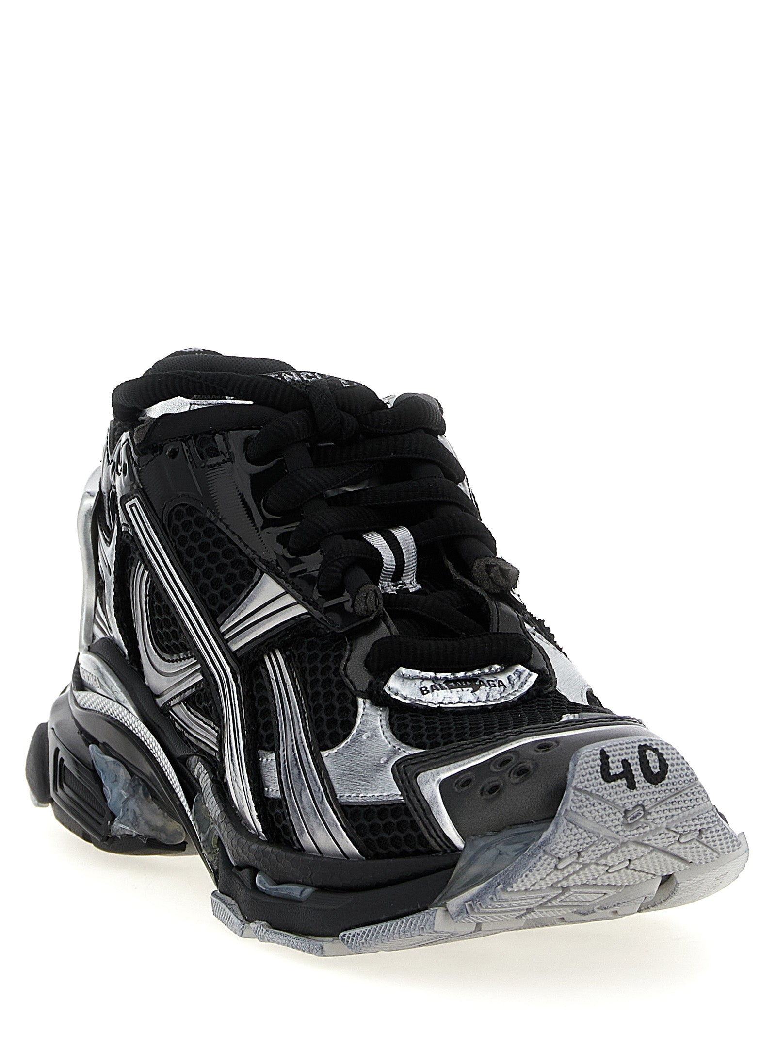 Balenciaga Black Runner Gradient Synthetic Sneakers