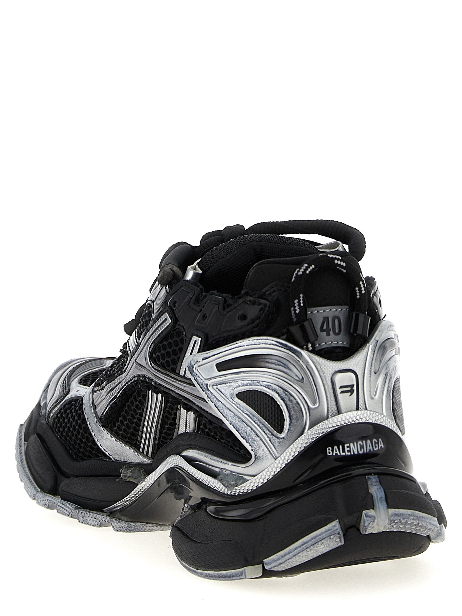 Balenciaga Black Runner Gradient Synthetic Sneakers