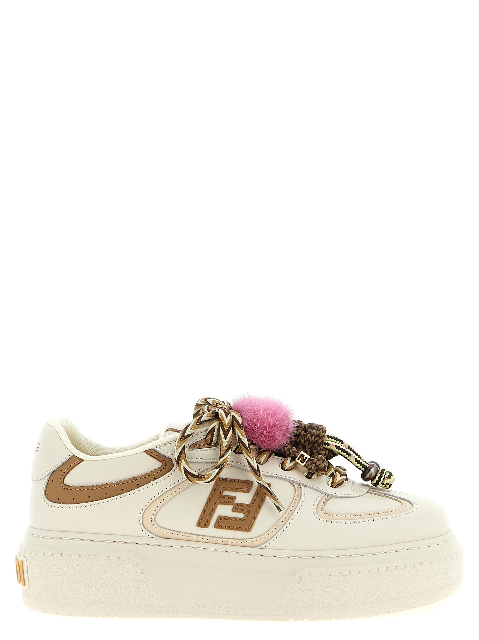 Fendi Multicolor Match Platform Sneakers Leather