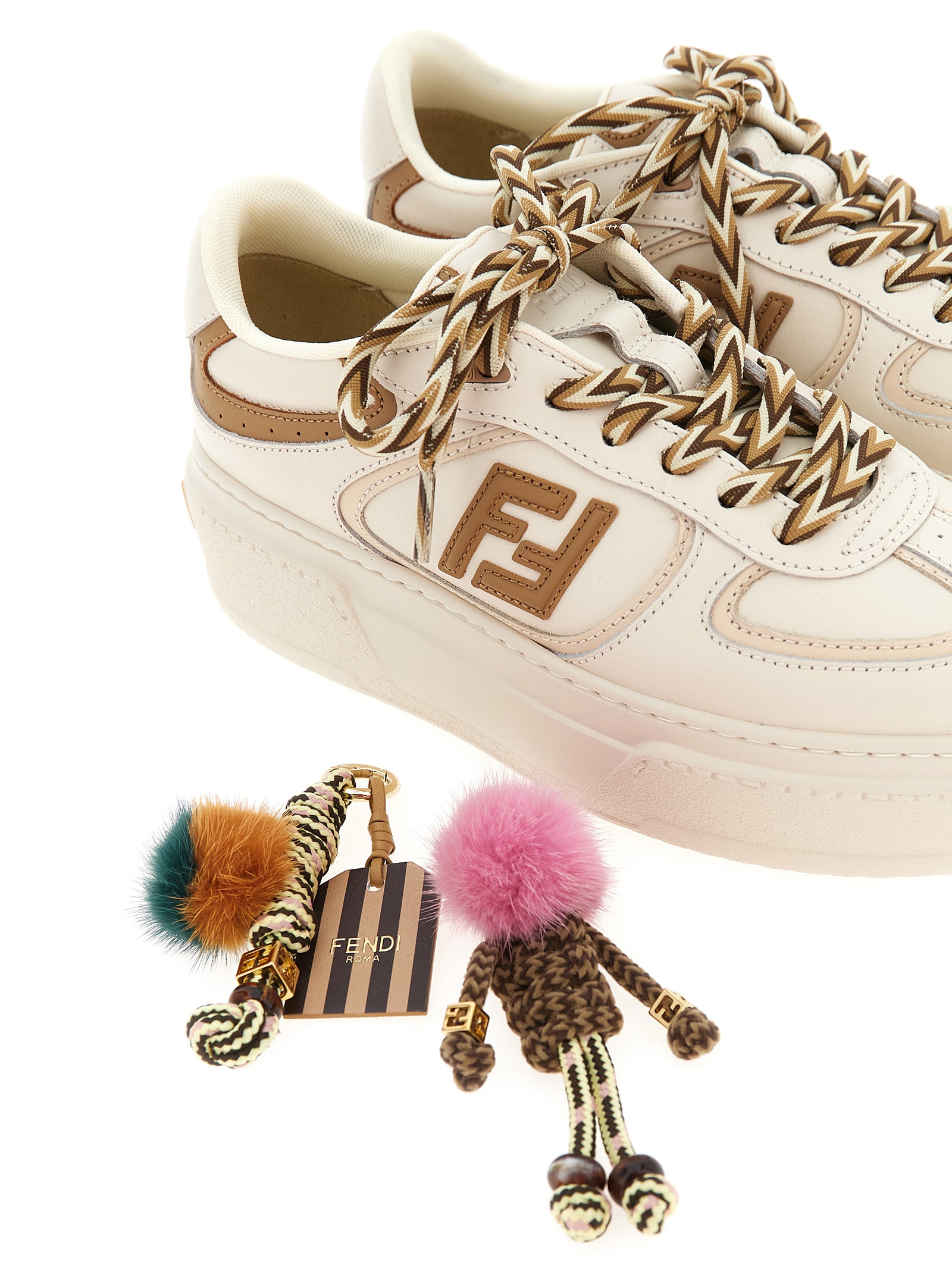 Fendi Multicolor Match Platform Sneakers Leather