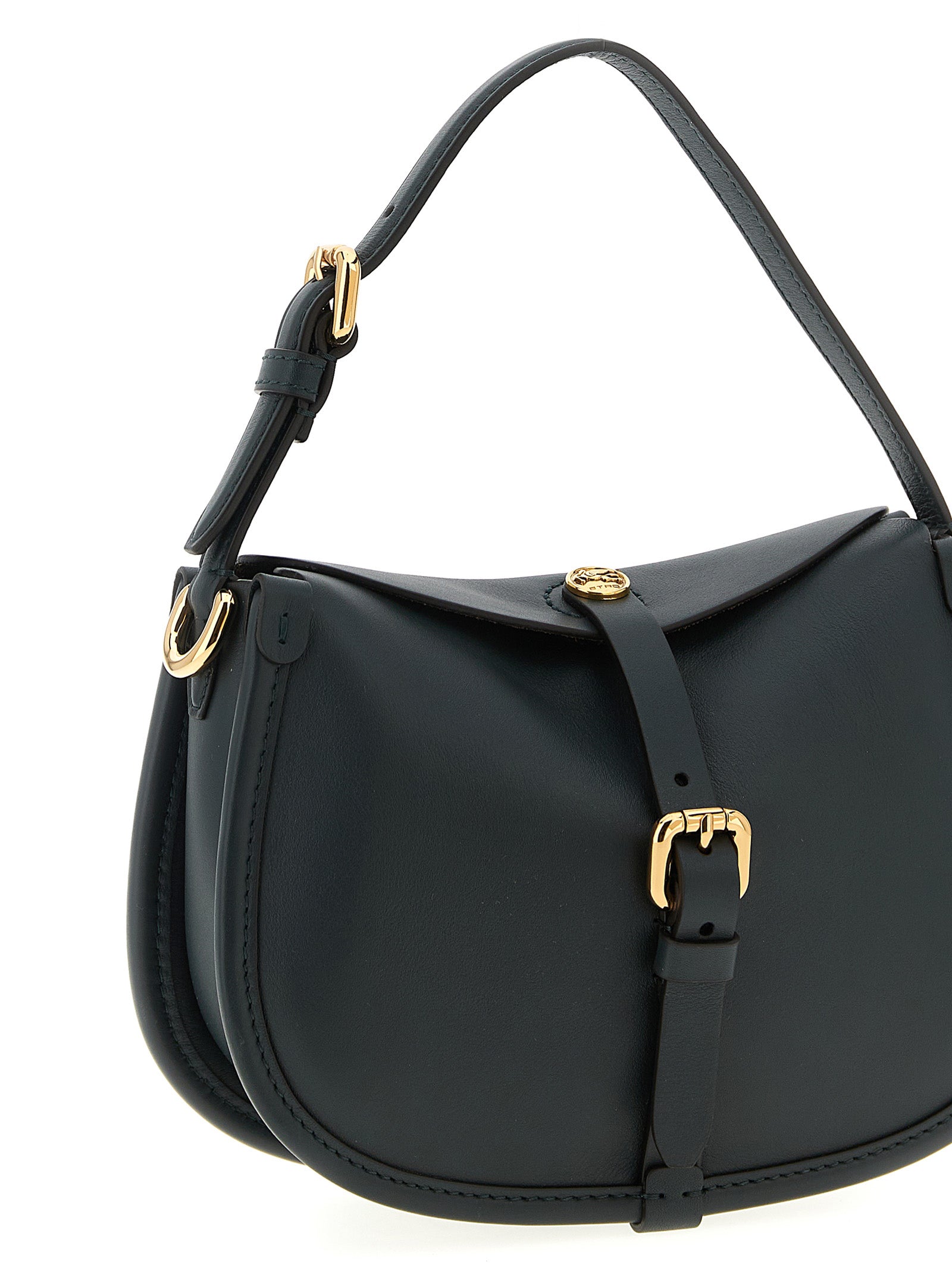 Etro Green Pony Small Leather Crossbody Bag