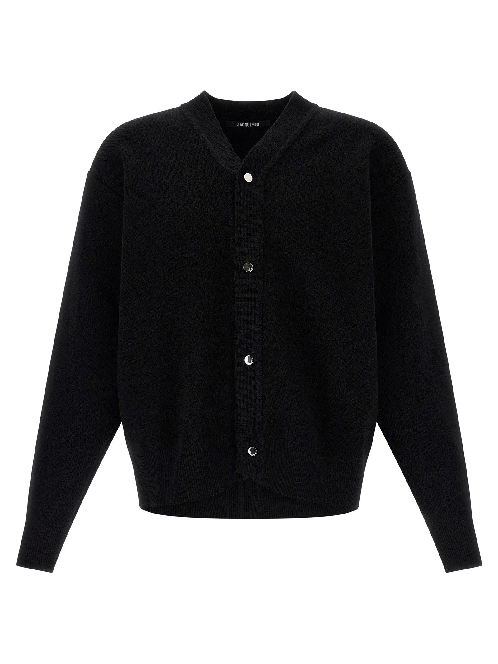 Jacquemus Black Le Cardigan Doppio Merino Wool Cardigan