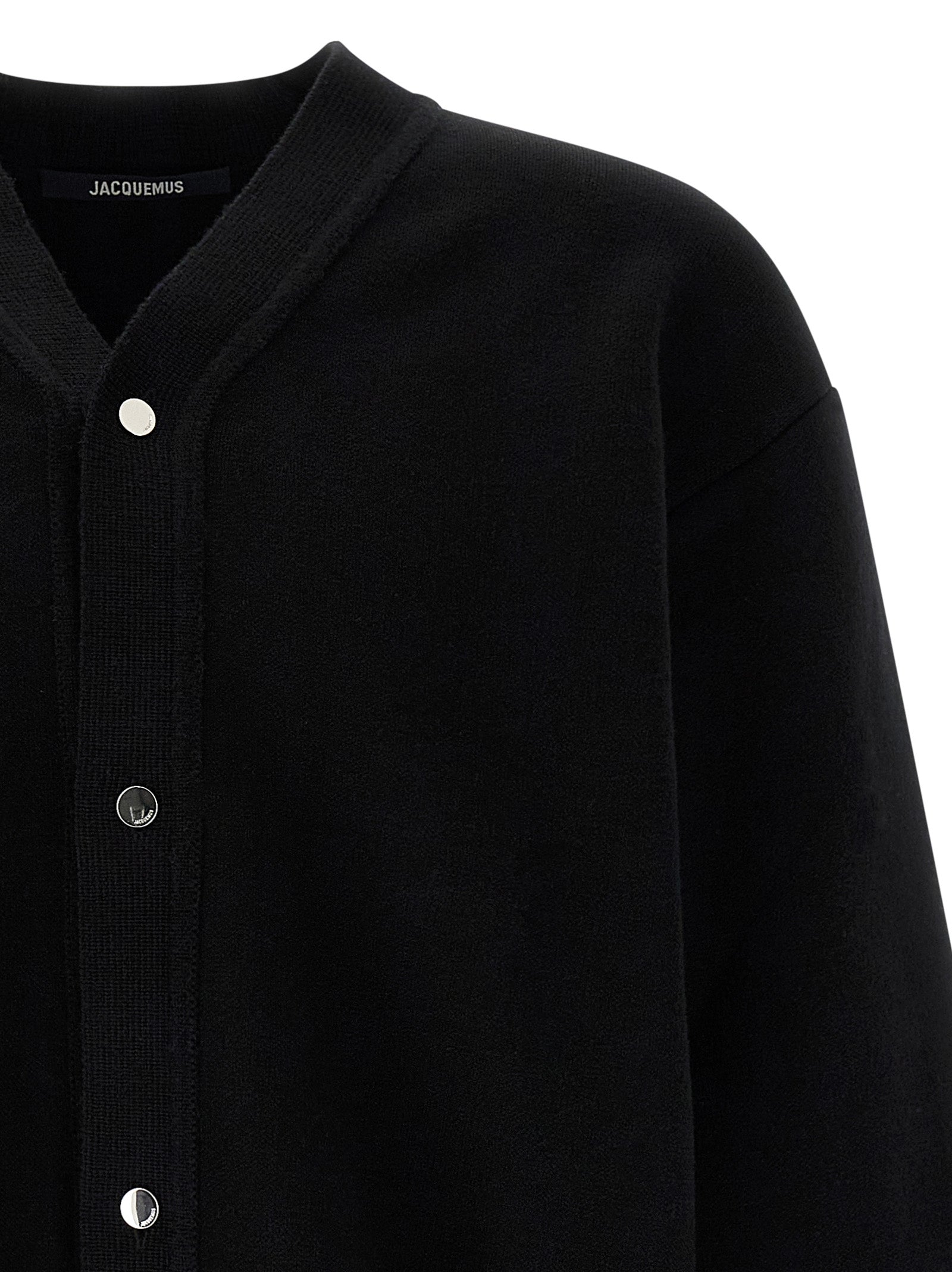 Jacquemus Black Le Cardigan Doppio Merino Wool Cardigan