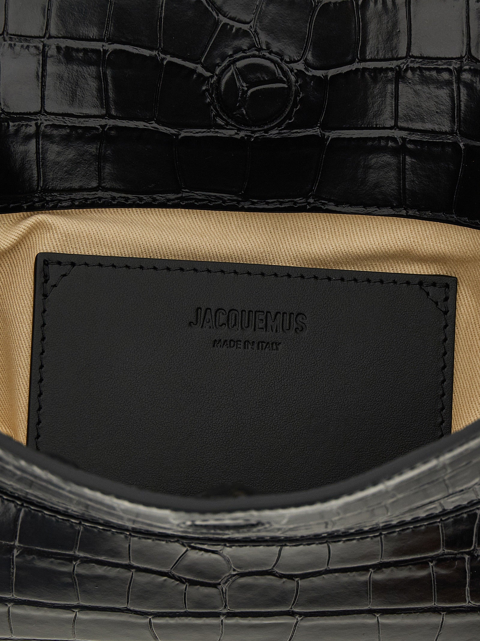 Jacquemus Black La Pochette Ovalo Shoulder Bag Calf Leather