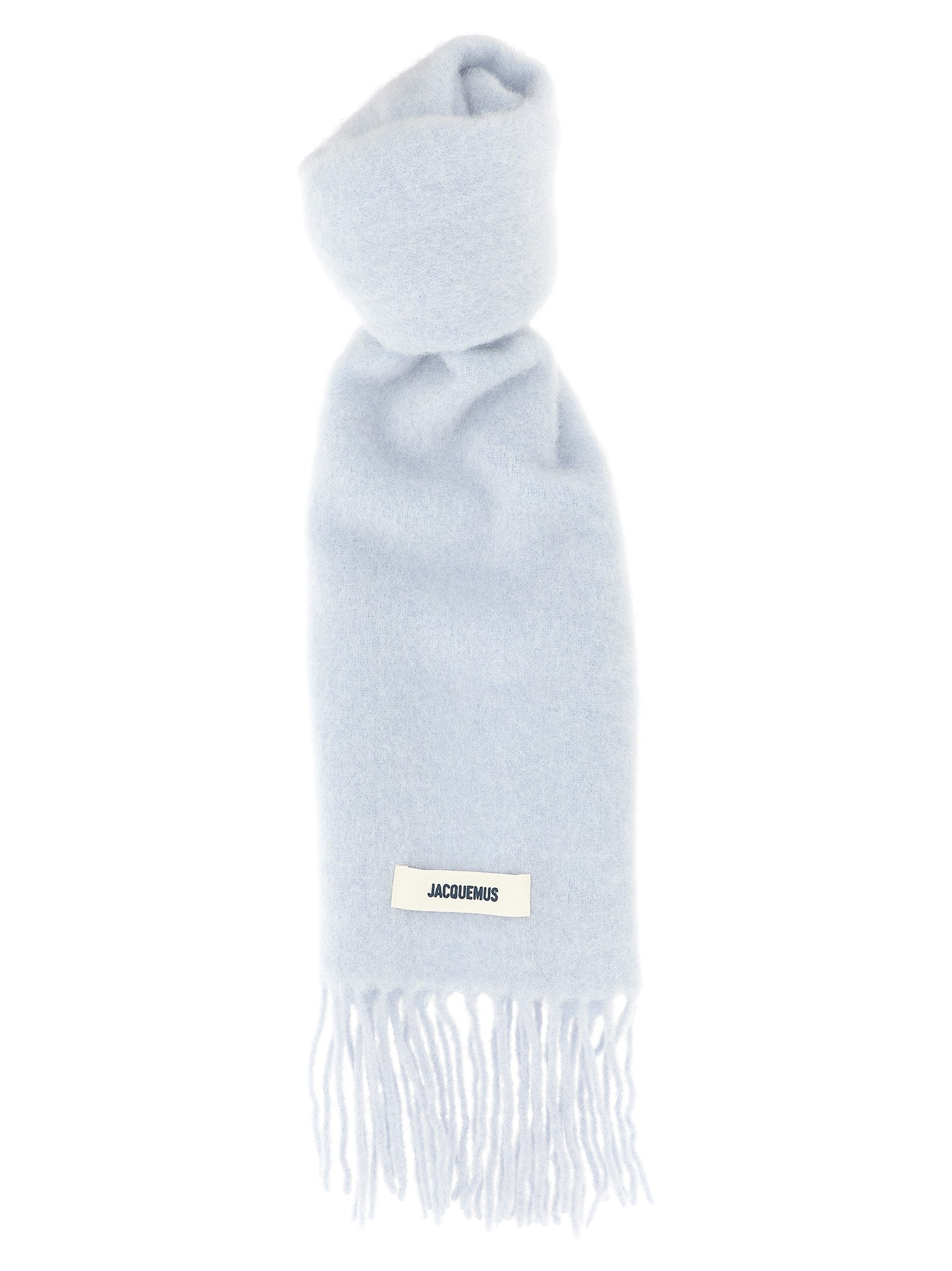 Jacquemus Light Blue L’Echarpe Carro Alpaca Mohair Wool Scarf