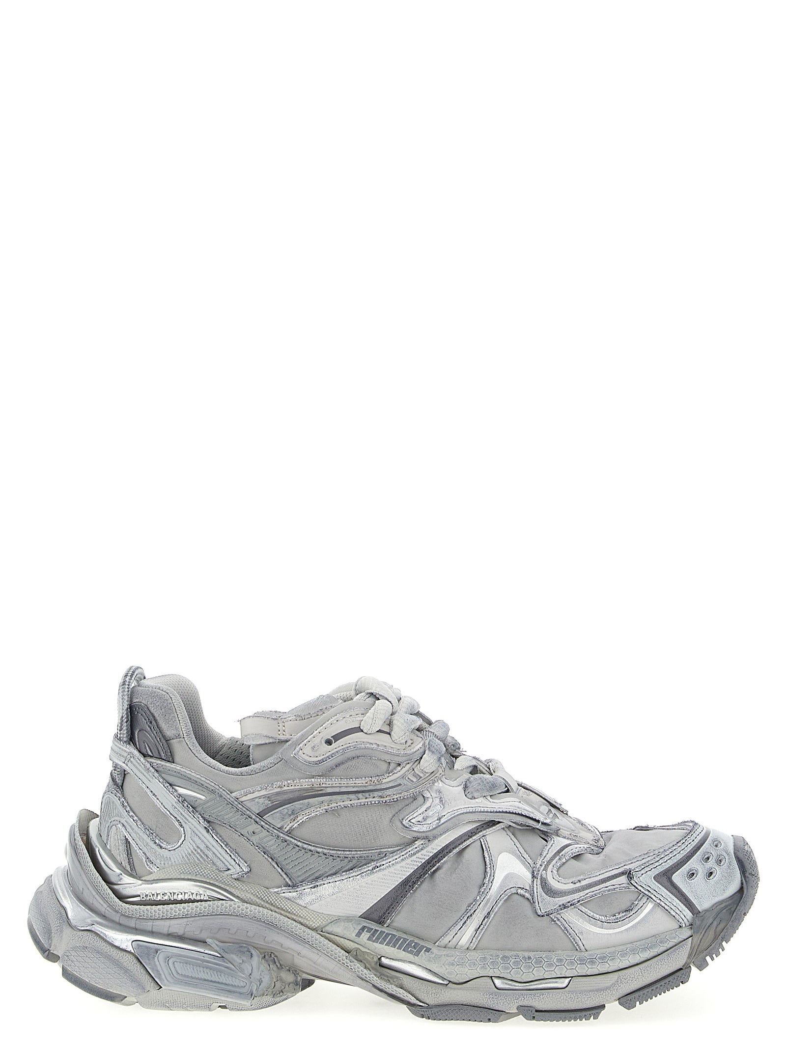 Balenciaga Gray Runner 2.0 Synthetic Athletic Sneakers