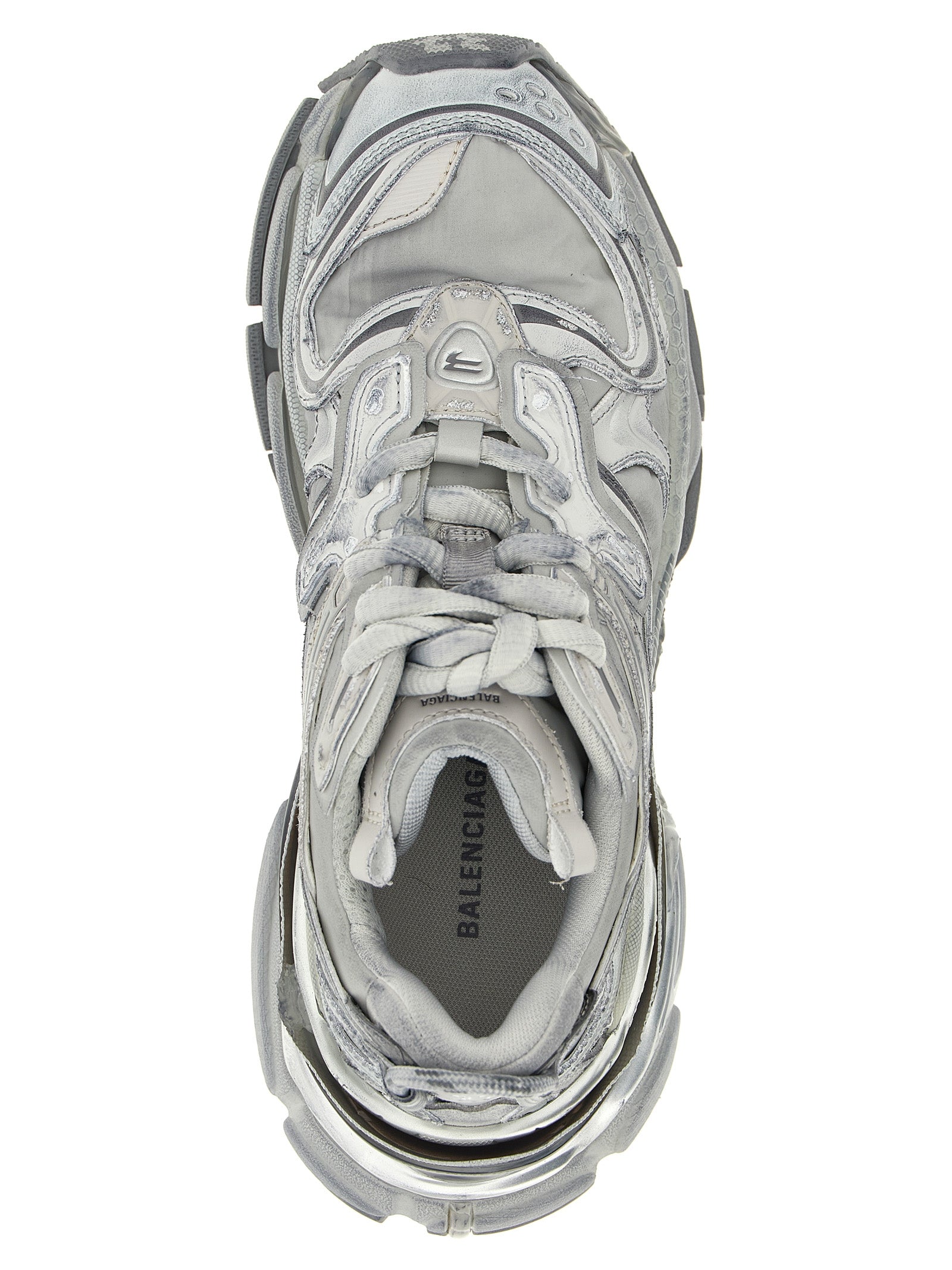 Balenciaga Gray Runner 2.0 Synthetic Athletic Sneakers