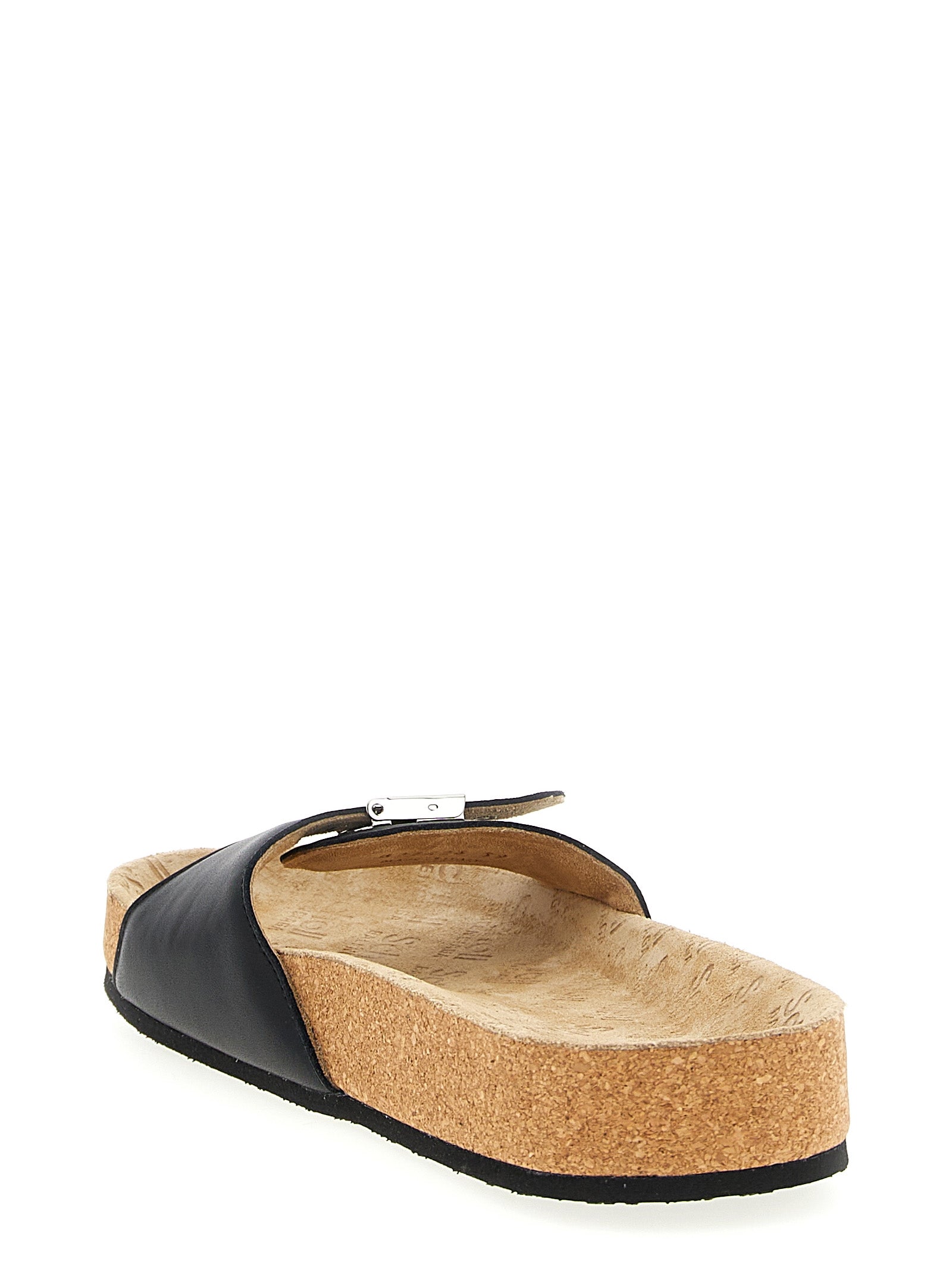 Balenciaga Black Slides Leather