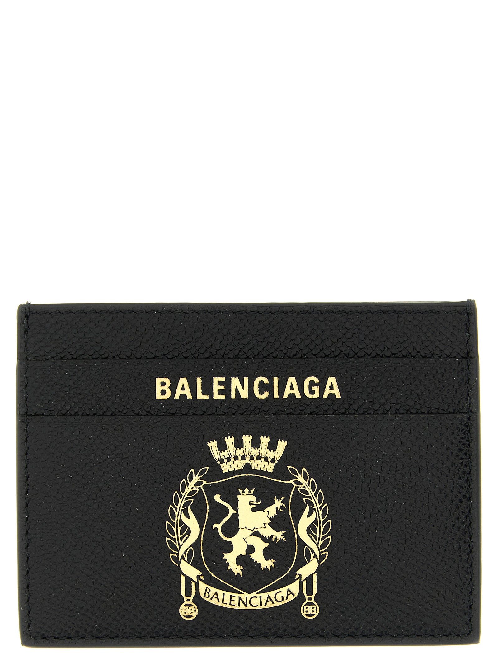 Portefeuille Balenciaga en cuir de veau noir