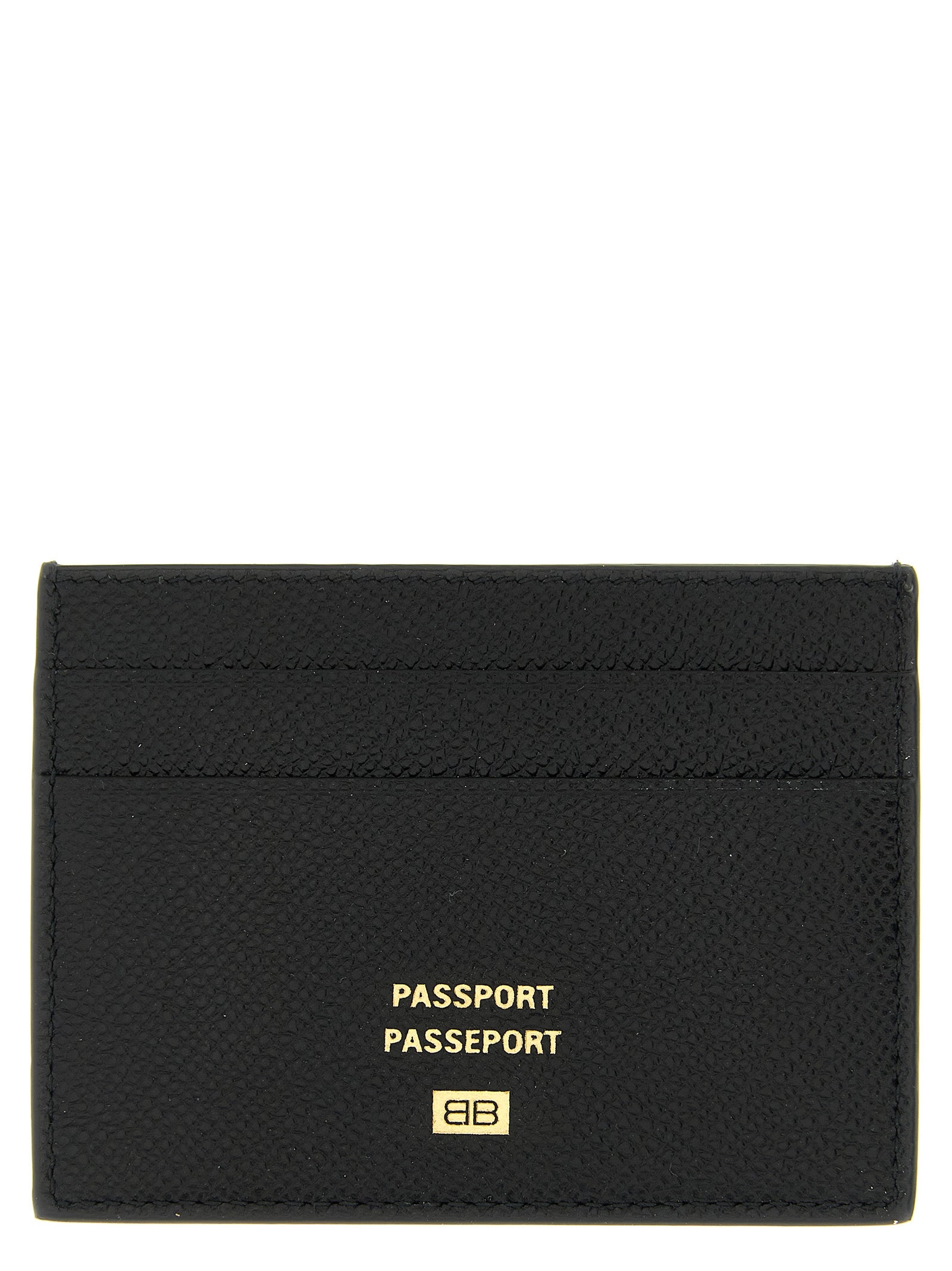 Portefeuille Balenciaga en cuir de veau noir