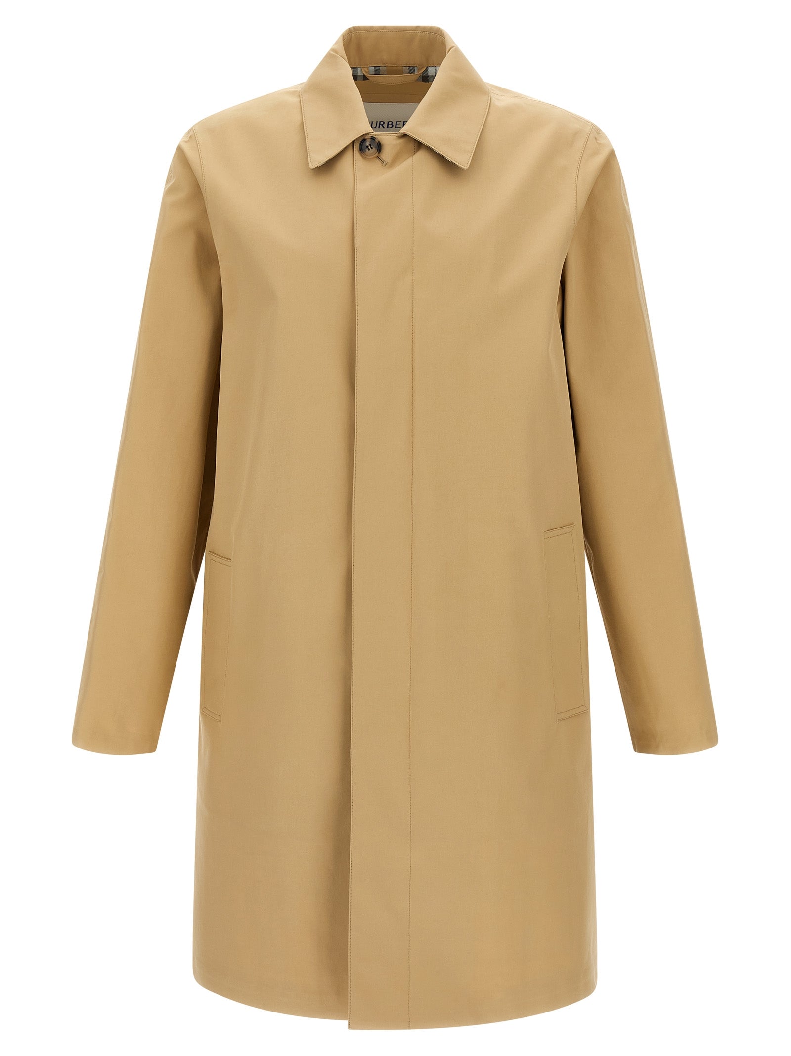 Burberry Beige York Car Coat Cotton
