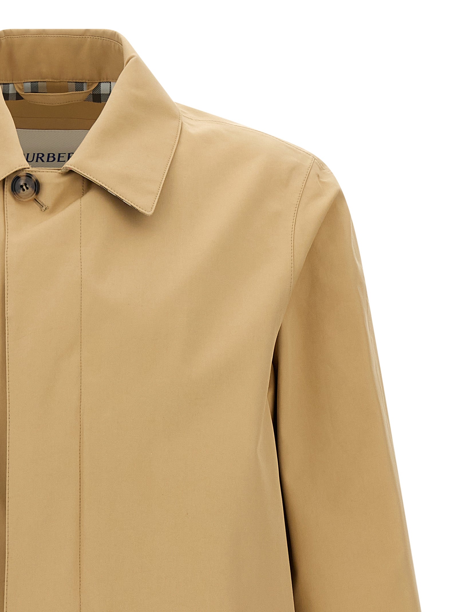 Burberry Beige York Car Coat Cotton