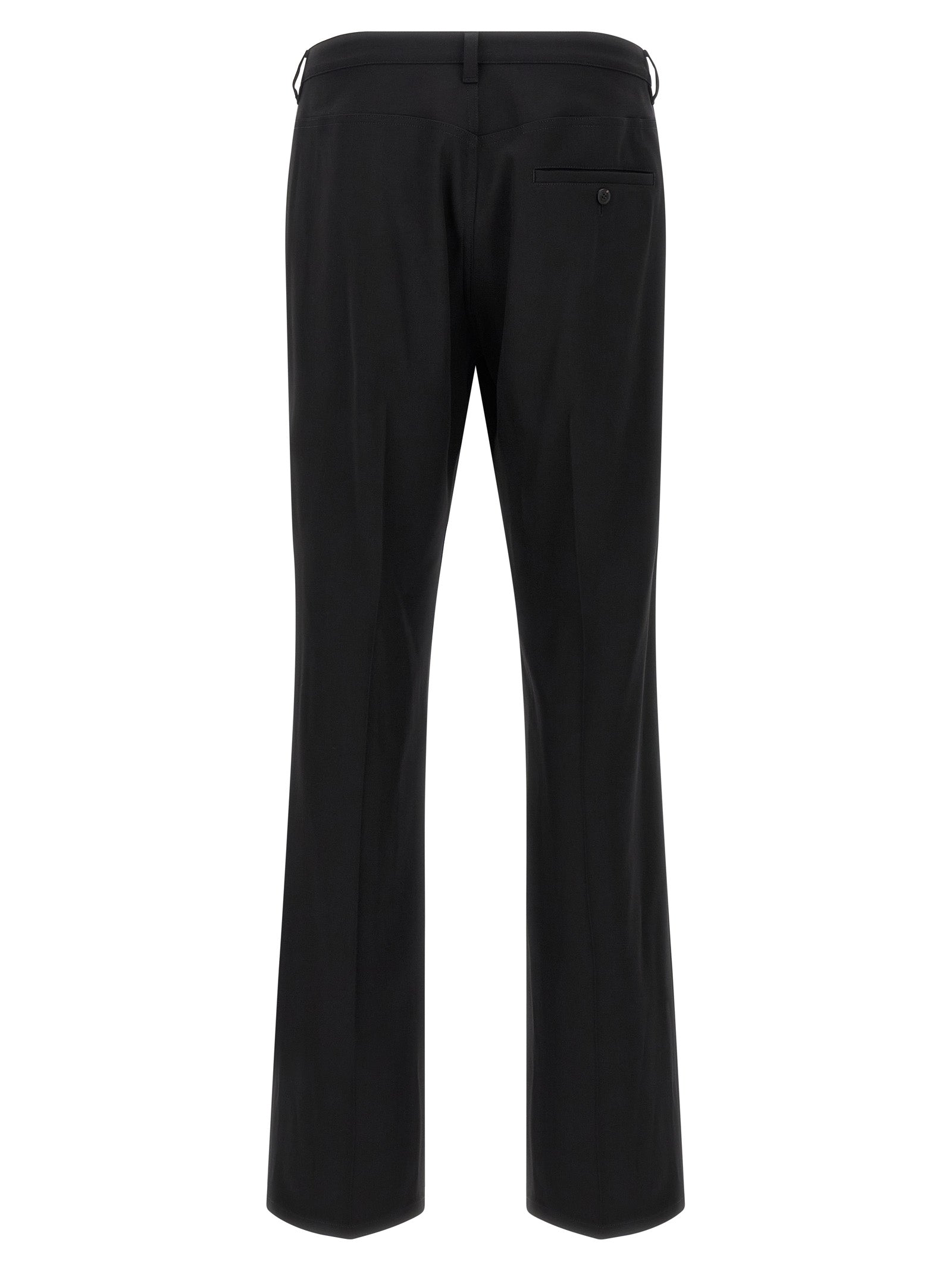 Balenciaga Black Stretch Wool Twill Dress Pants