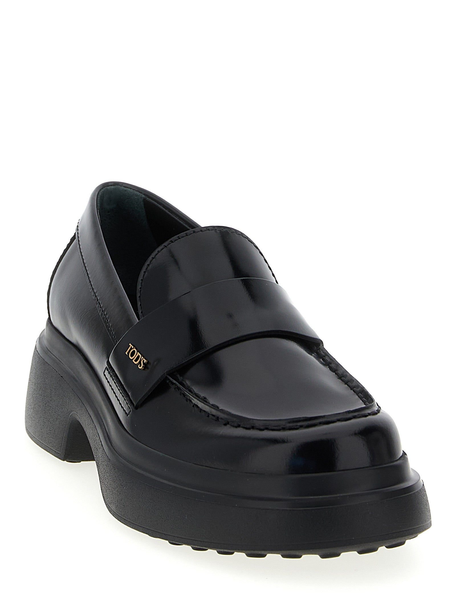 Tod’s Black Slip-On Loafers Calf Leather
