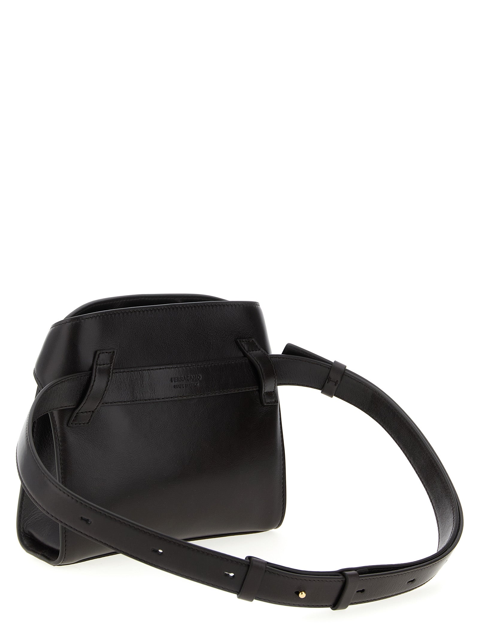 Ferragamo Brown Hug BB Calf Leather Crossbody Bag