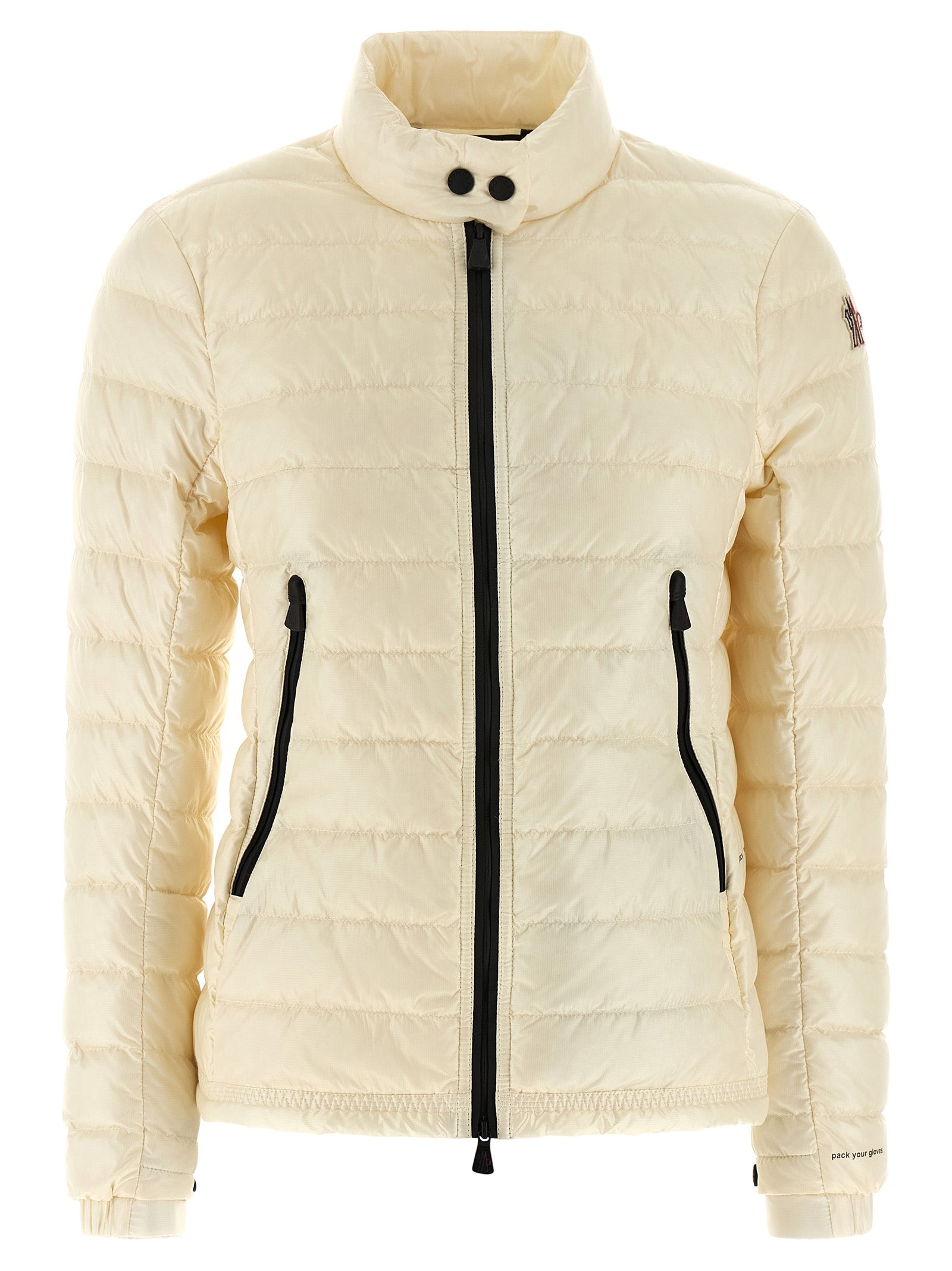 Moncler Grenoble White Walibi Nylon Down Jacket