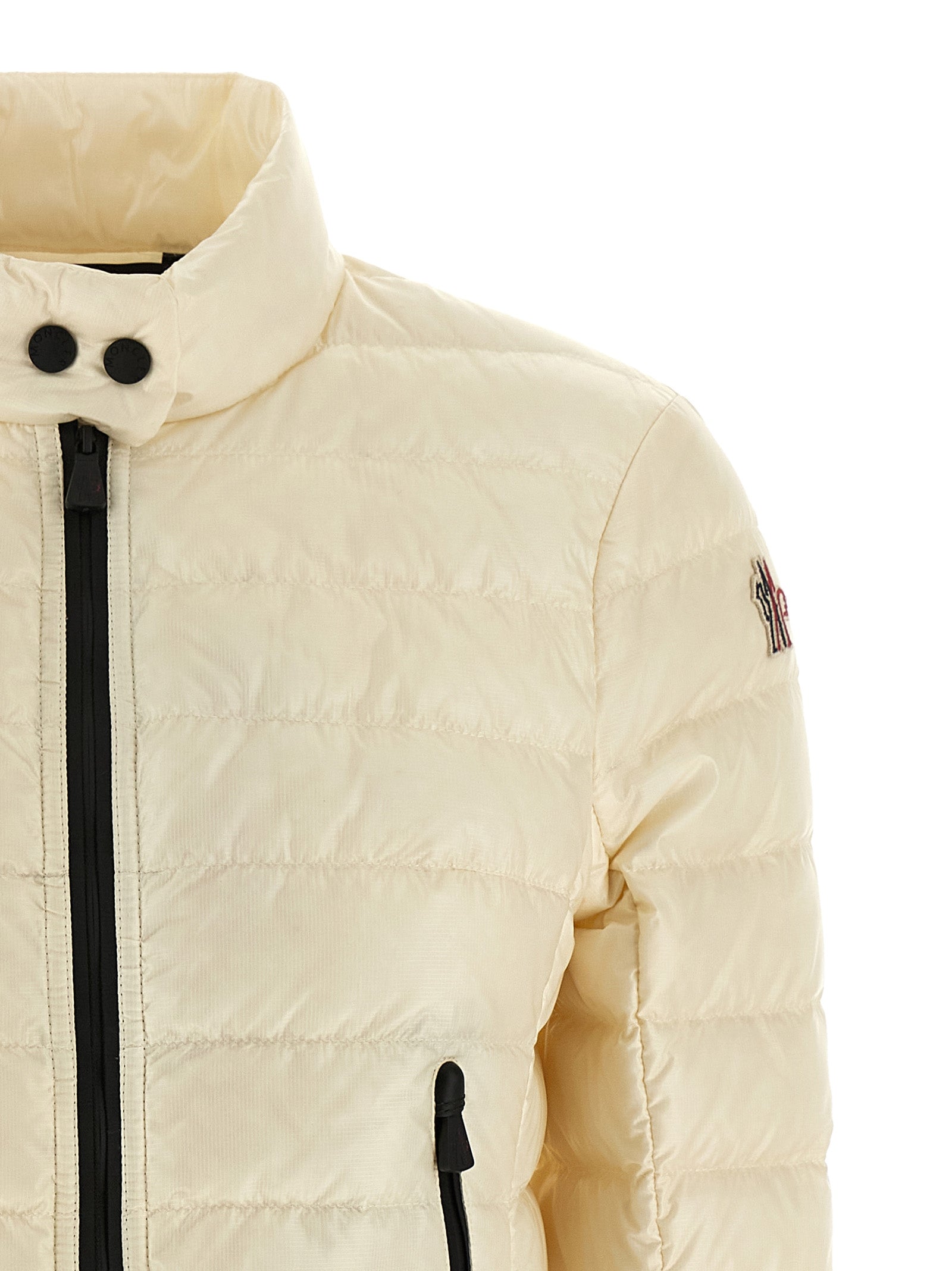 Moncler Grenoble White Walibi Nylon Down Jacket