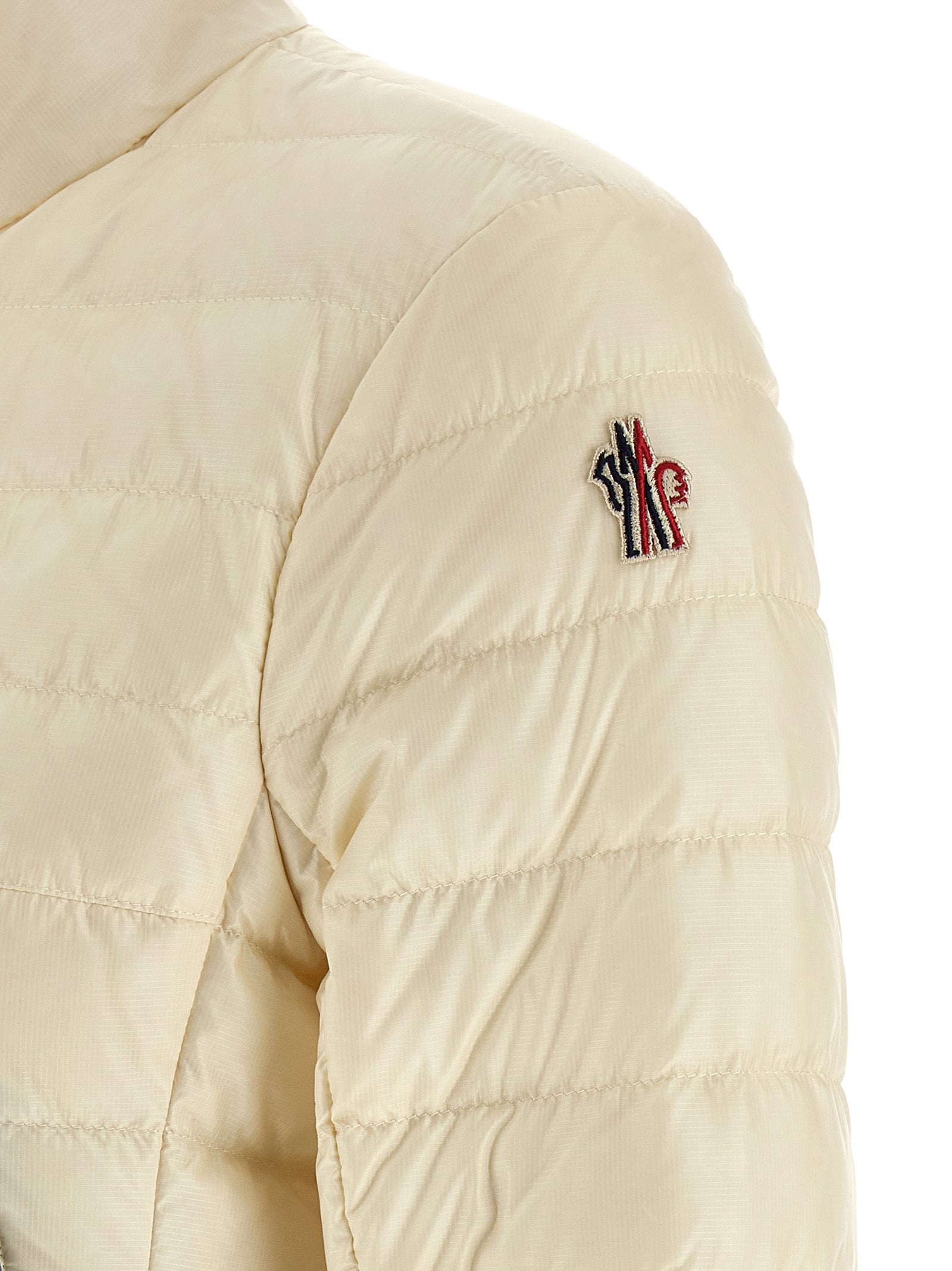 Moncler Grenoble White Walibi Nylon Down Jacket