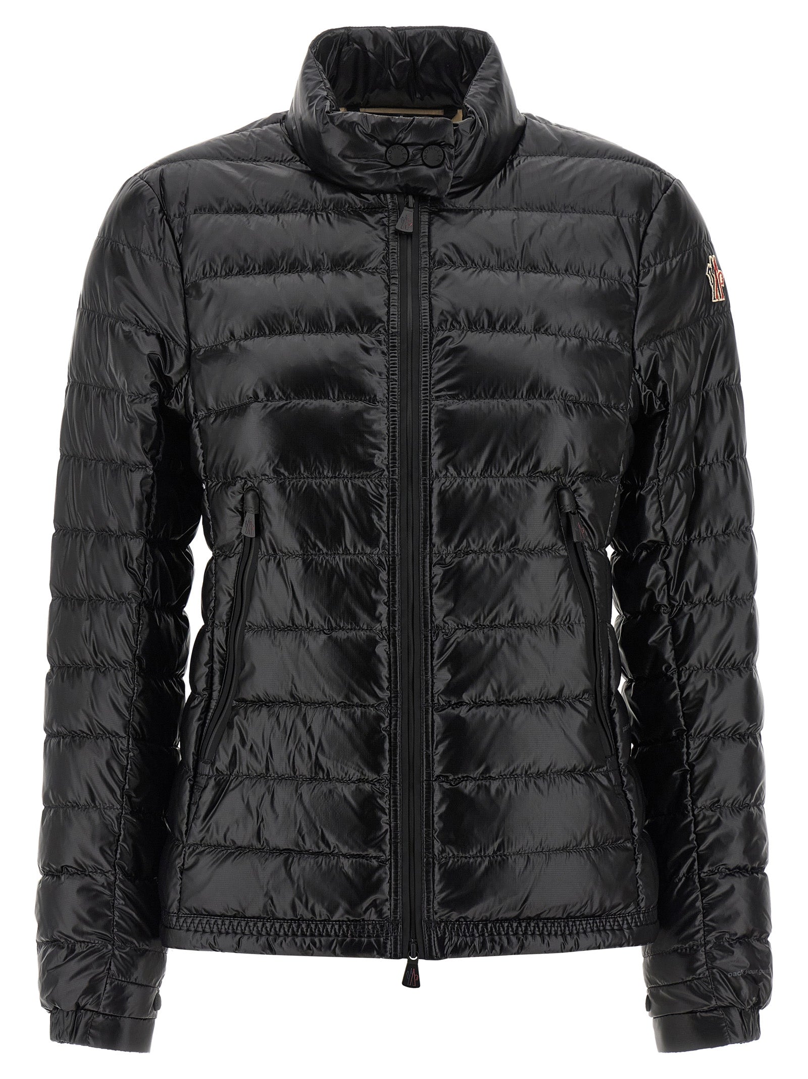 Moncler Grenoble Black Walibi Nylon Full-Length Jacket